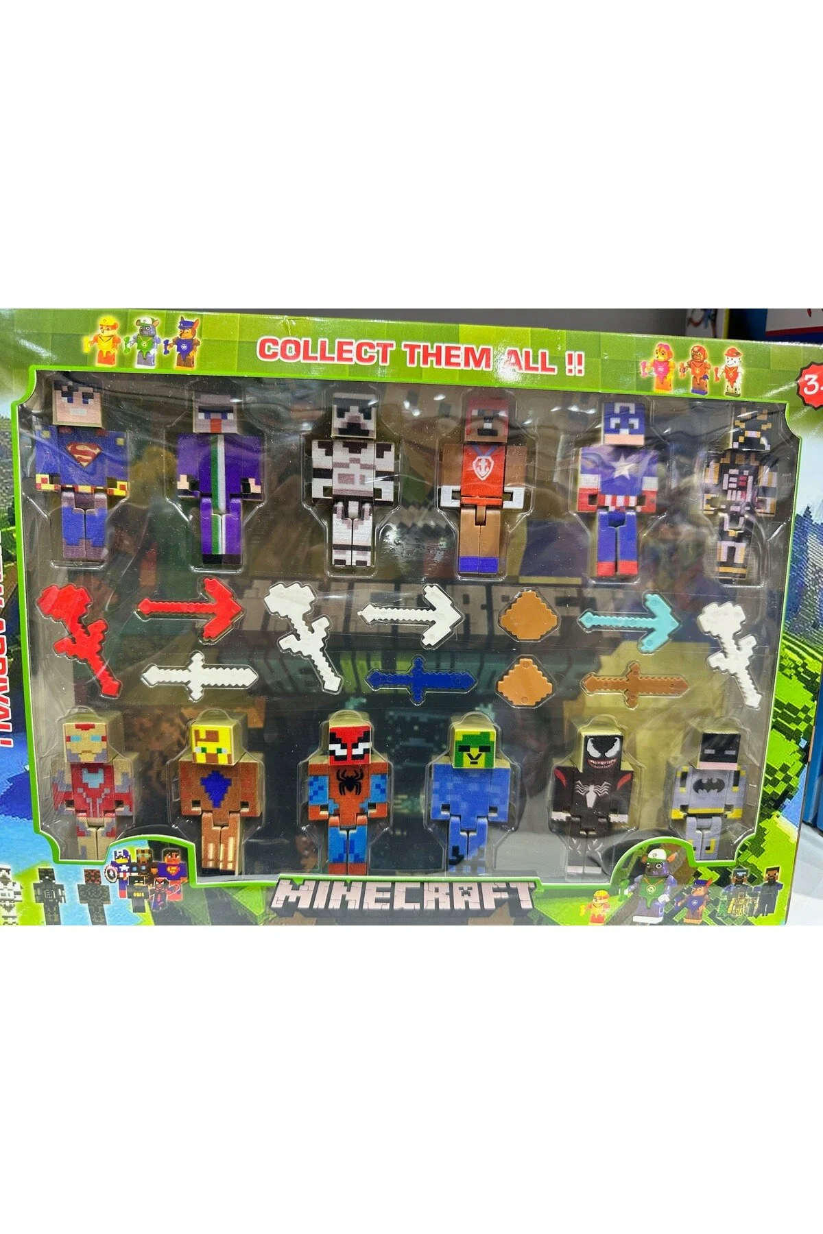 اسباب بازی های فیگور شخصیت ست MINECRAFT XL TOY با لوازم جانبی YVZ