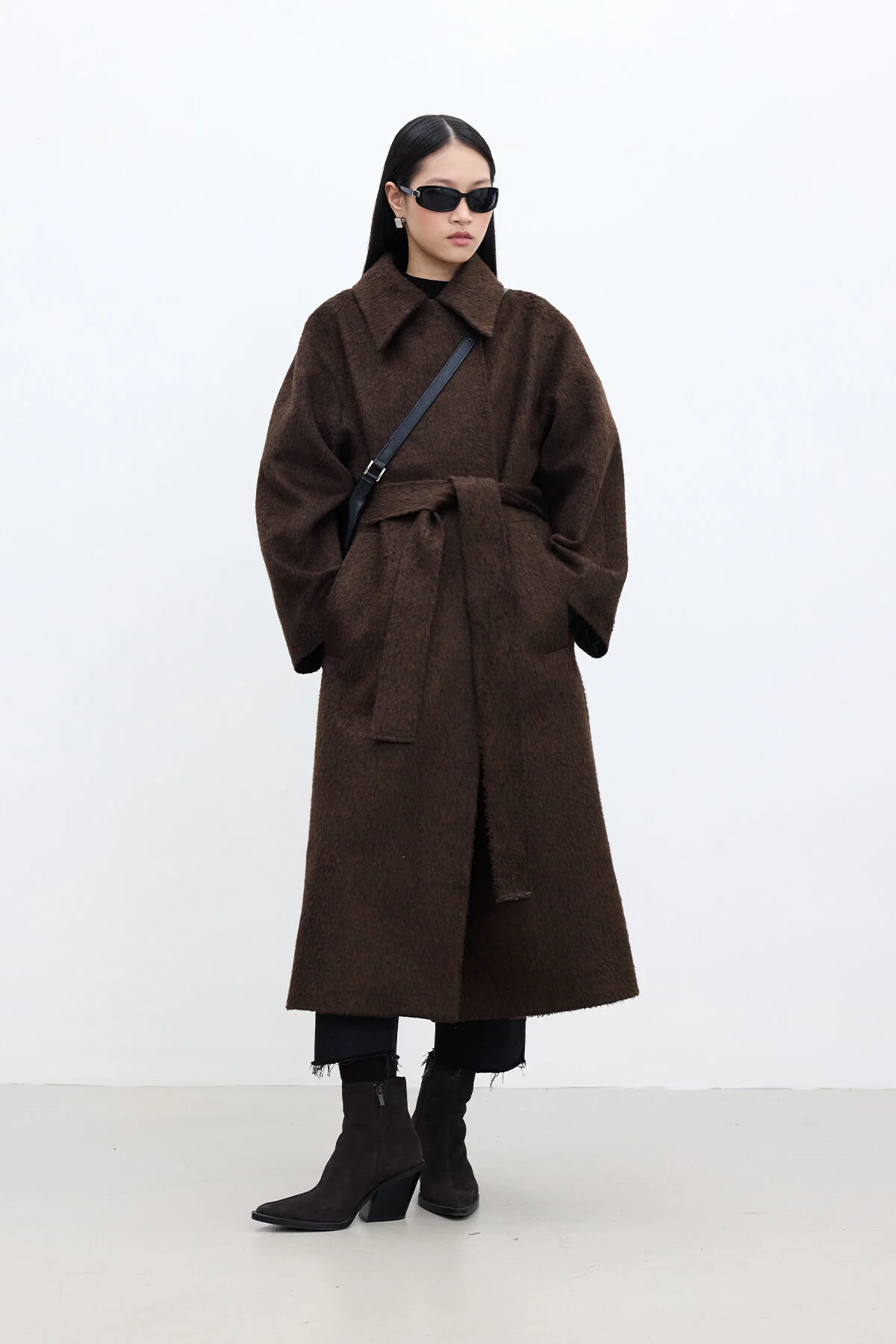 کت پوشیده قهوه دردناک DIANA MAXI PREMIUM COAT Manuka