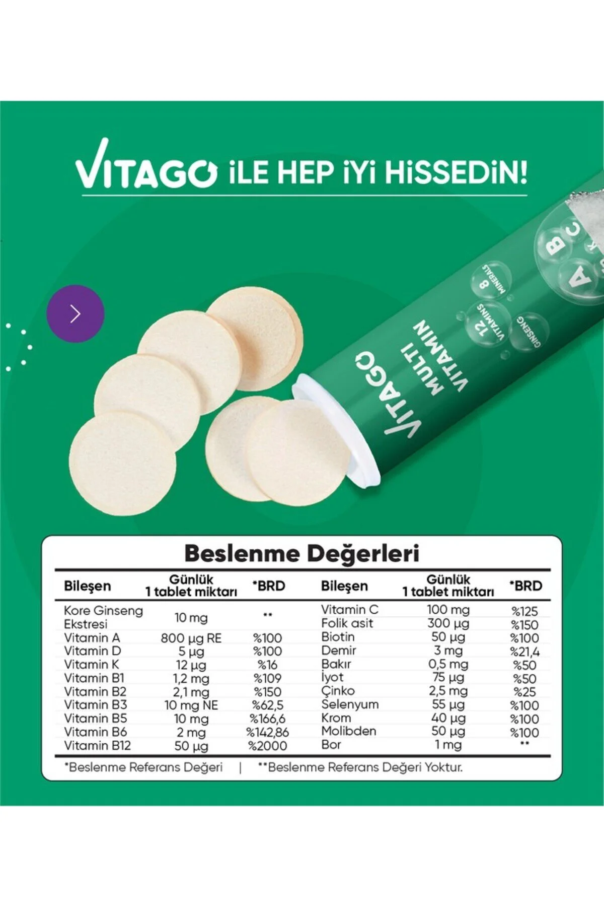 Vitago مولتی ویتامین حبابی ۲۰ عددی