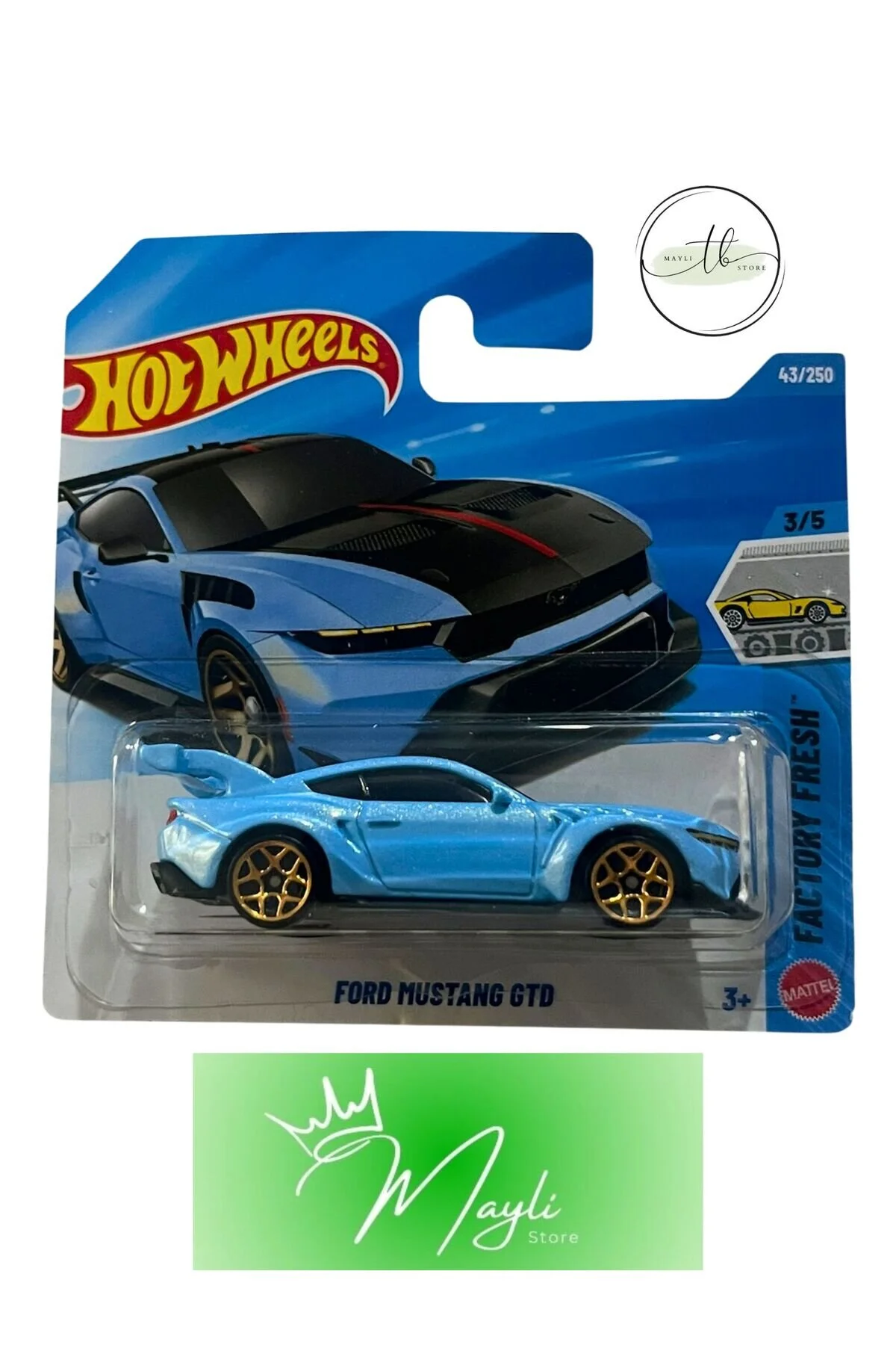 ماشین اسباب بازی فورد تازه موستانگ GTD 1 64 مقیاس 43 250 JJJ14 N521 2026 HOT WHEELS