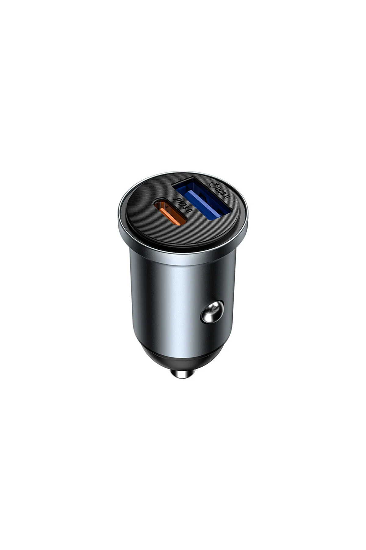 شارژر خودرو ماشین شارژ سریع WI NANO LITE TYPE C + USB A با محافظ برق PD و خاکستری 35 واتی QC3.0 WIWU