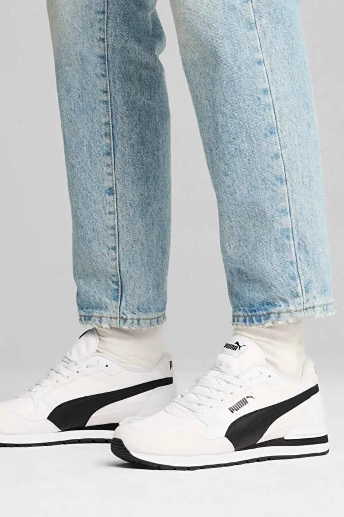 کفش مردانه زنانه یونیسکس St Runner V4 L Puma Whitepuma Blackpum پوما Puma
