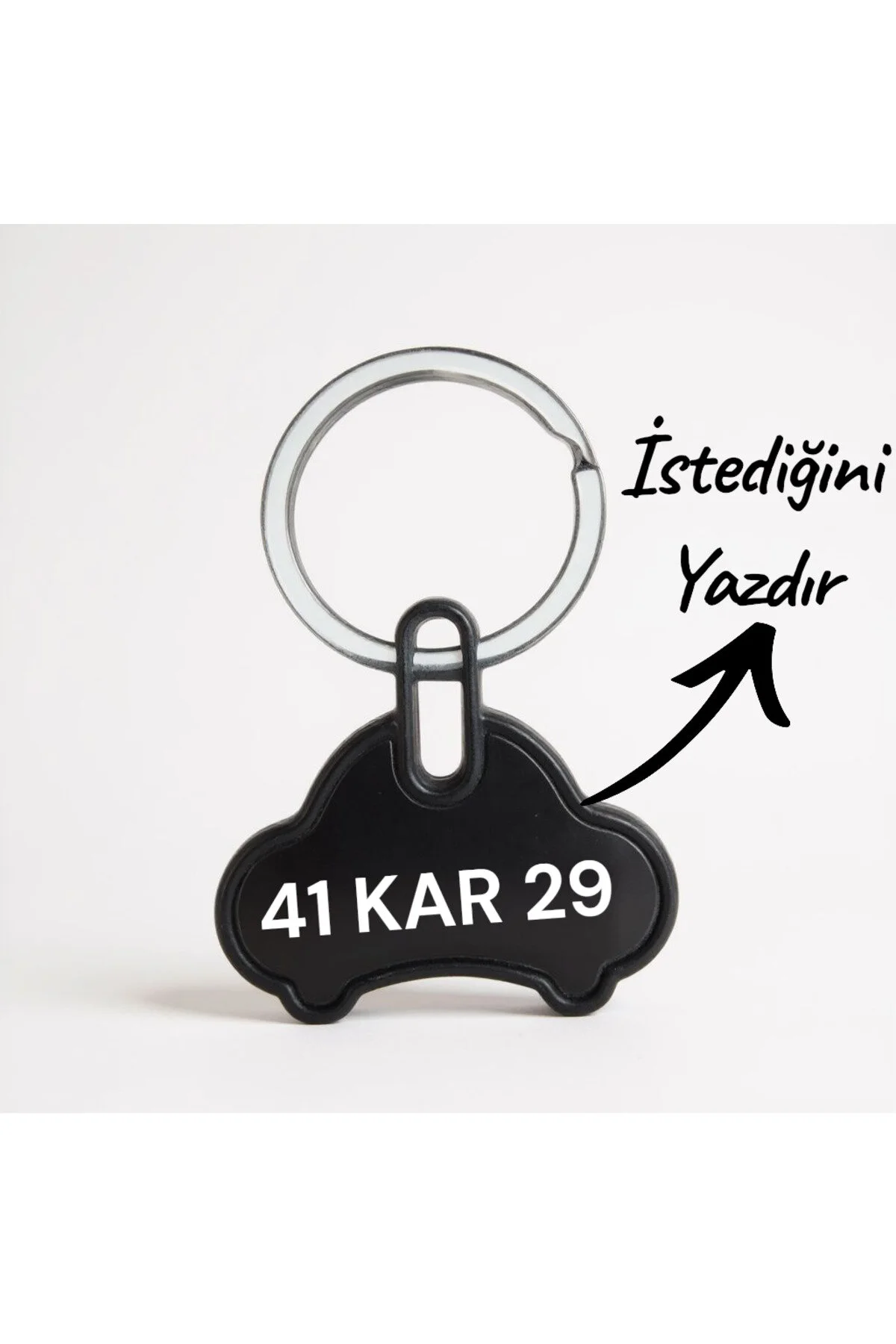 جلیقه کلید جاکلیدی به شکل ماشین با پلاک شخصی هدیه طراحی ویژه KARHEDİYE
