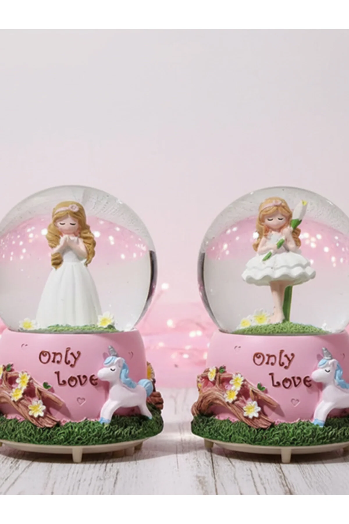 گوی برفی SNOW GLOBE سایز بزرگ موزیکال FAIRY GIRL LIGHTED – هدیه عاشقانه 16X12 سانتی متر از ترکیه moryconcept
