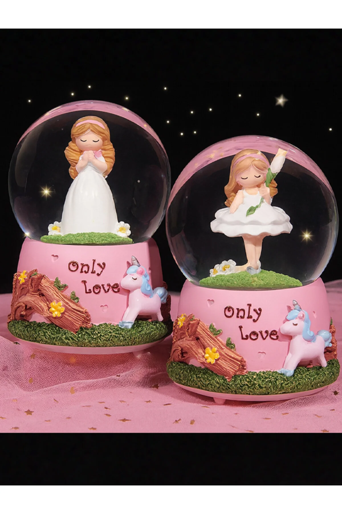 گوی برفی SNOW GLOBE سایز بزرگ موزیکال FAIRY GIRL LIGHTED – هدیه عاشقانه 16X12 سانتی متر از ترکیه moryconcept