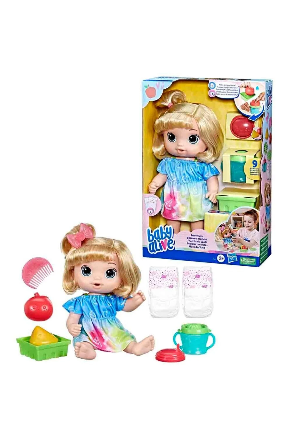 عروسک های پلاستیکی عزیزم زنده کودک با من بلوند Hasbro
