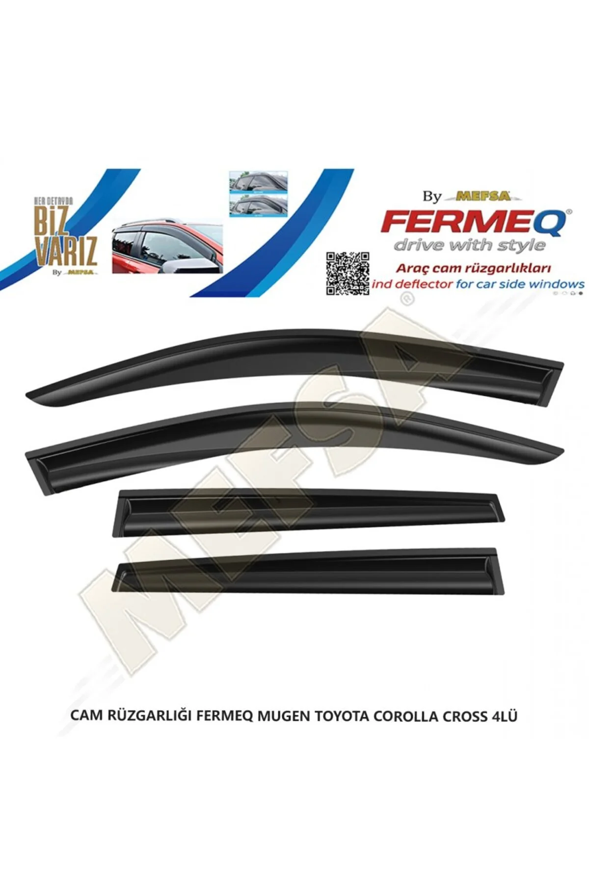 بادگیر خودرو اسپویلر پنجره MUGEN TOYOTA COROLLA CROSS 2022 > 4 تیکه FERMEQ