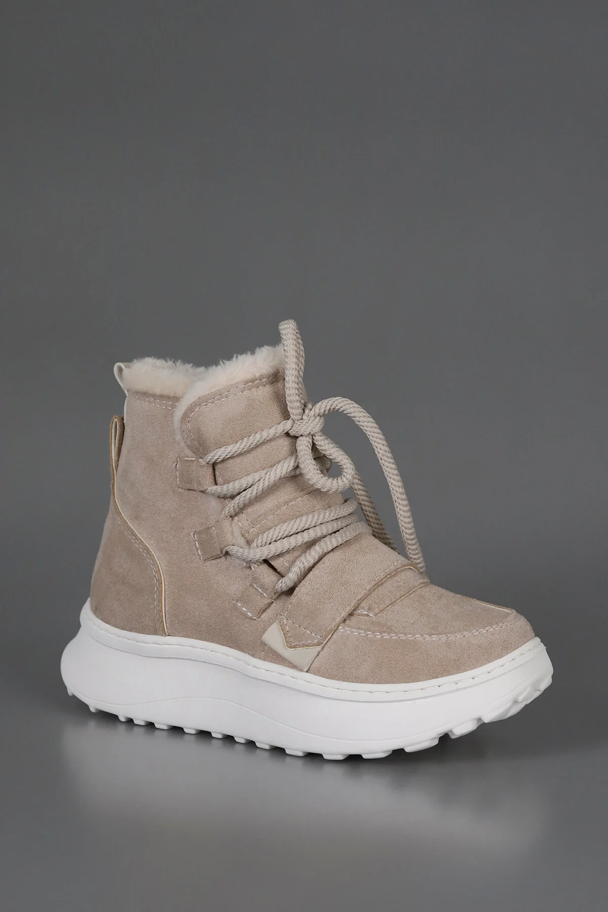 چکمه و بوت های خز دار با طناب GİNZA SHOES