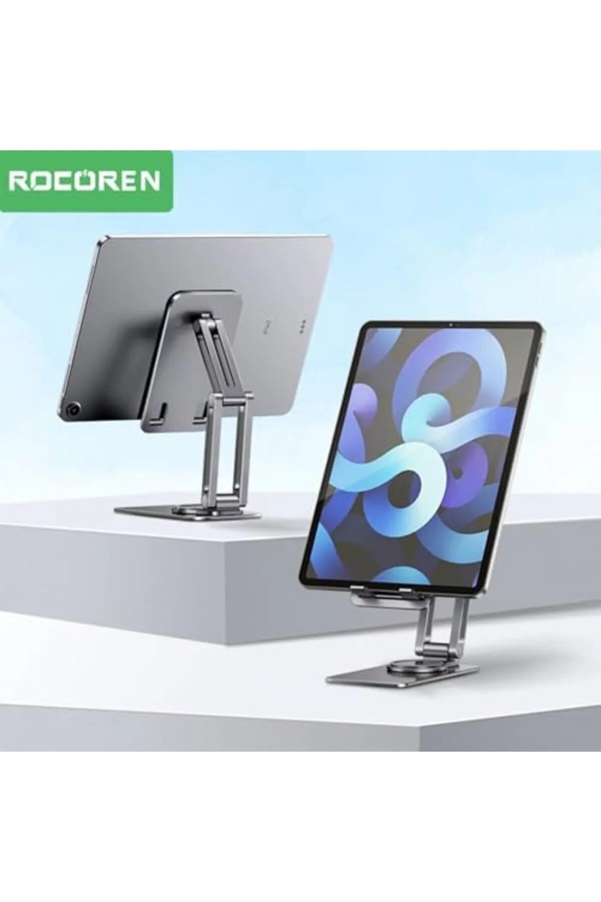 پایه تبلت خرید تلفن آلومینیومی تاشو 360 درجه با مکانیزم چرخشی MODAFLOW 1096638 Yıldızan
