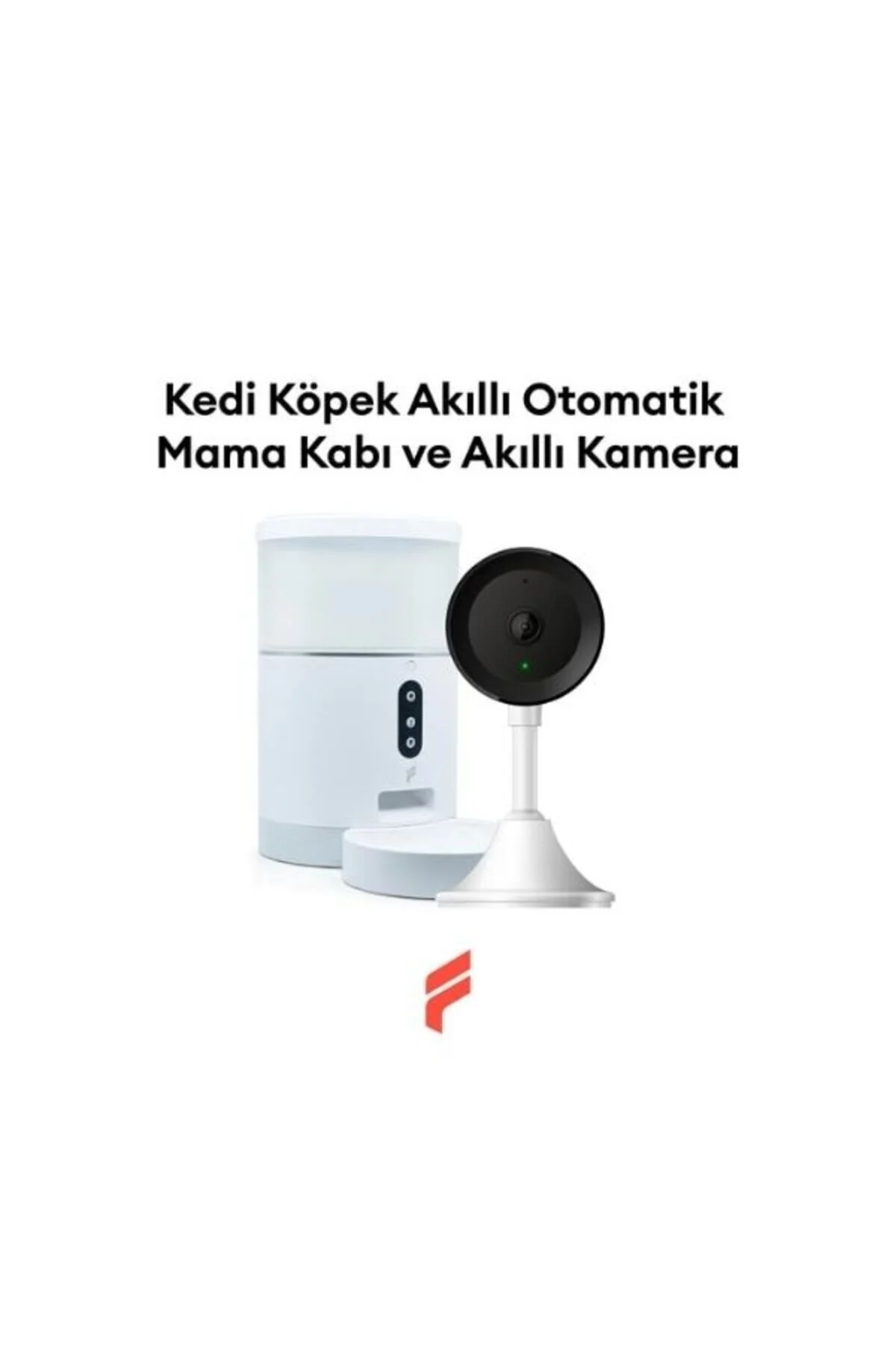 ظرف آب و غذای گربه سگ سفید وغذای کانتینر هوشمند اتوماتیک Wifi کنترل از راه دور دوربین امنیتی  Fonri