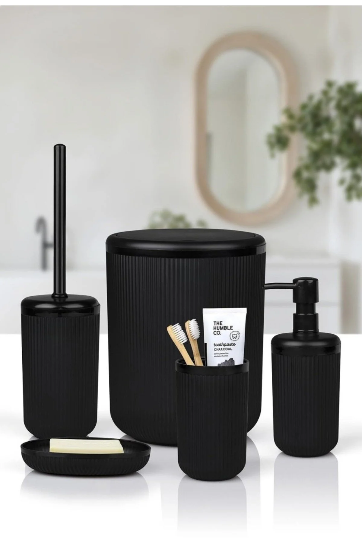 Okyanus Home سرویس حمام گرد راه مشکی مینا OKY-430