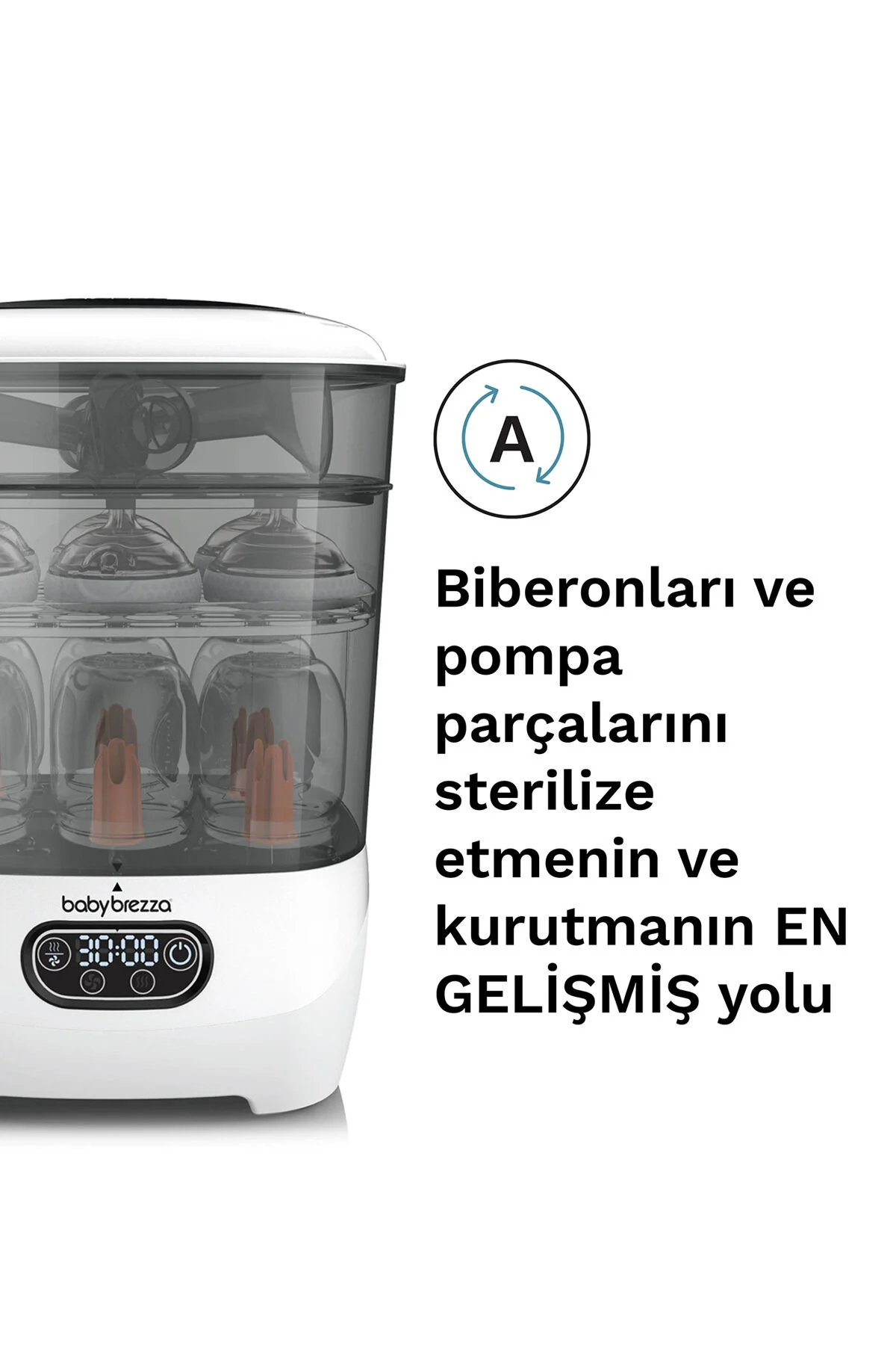 گرم کننده و استریلیزه شیشه STERILIZER DRIYER ADVANCED 3 بطری بخار لوازم جانبی استریلیزر خشک کن BABY BREZZA