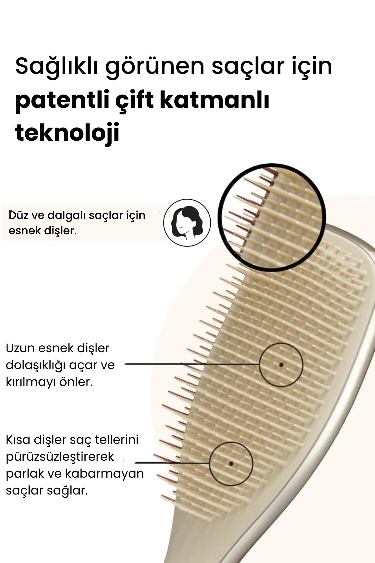 برس و شانه مو نود طلای شامپاین اورجینال Tangle Teezer