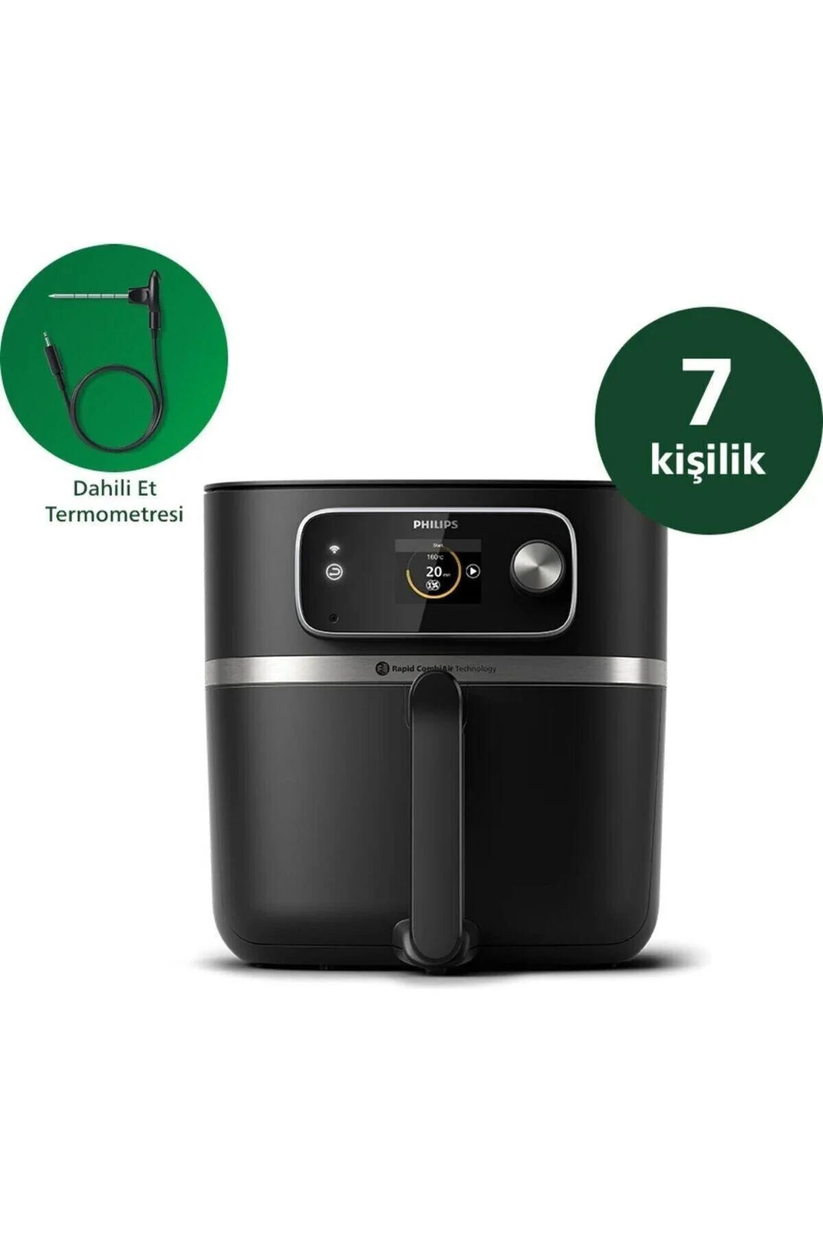 سرخ کن ویژگی های بدون روغن AIRFRYER HD9880 90 7000 SERIES COMBI XXL 8.3 لیتری متصل اورجینال Philips