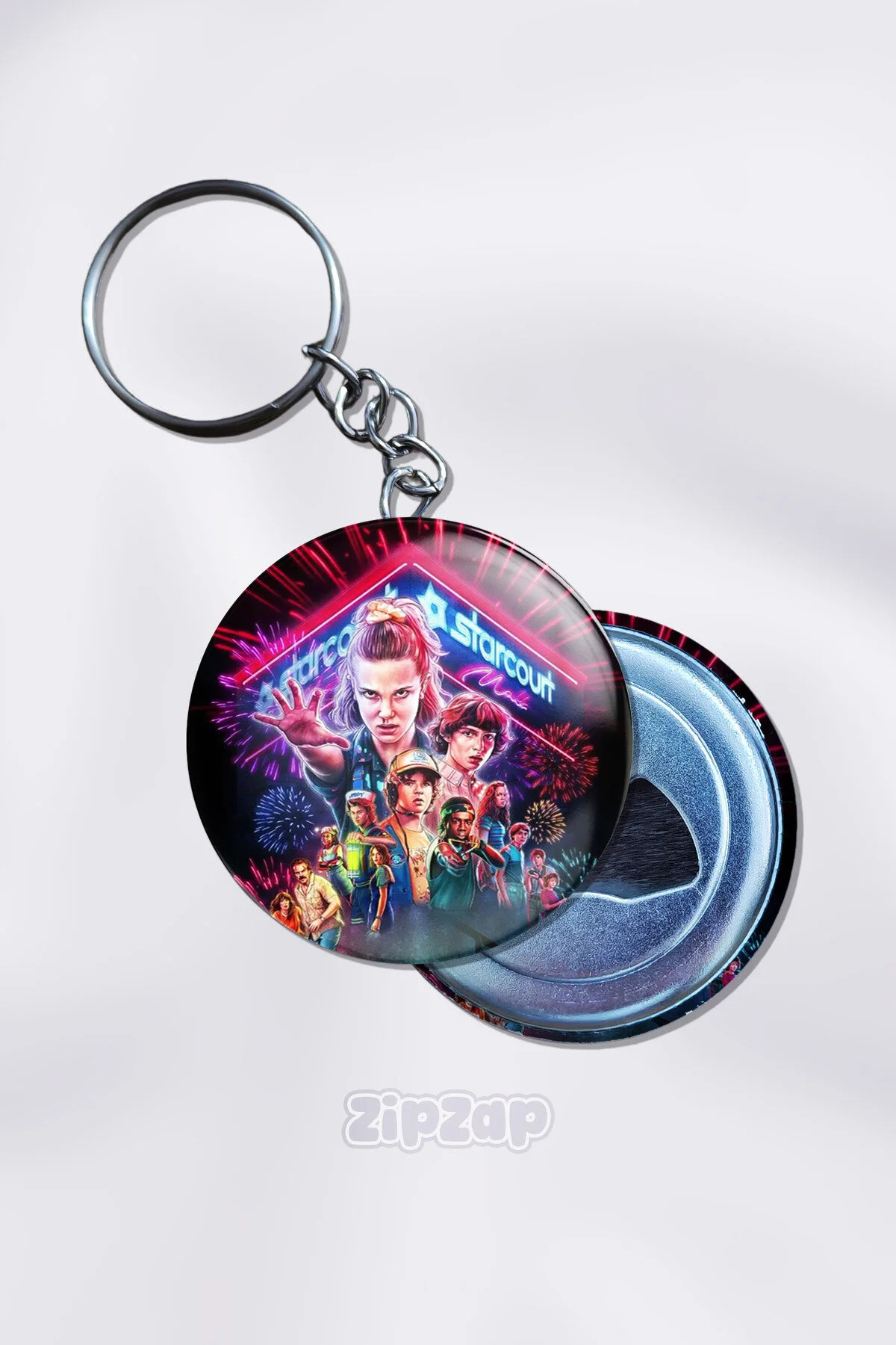 جلیقه کلید STRANGER THINGS 2 فصل 3 BAG CHARM CHAIN KEYCHAIN 1 PC ZipZap