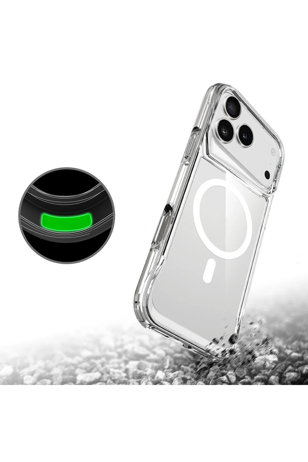 کاور و قاب پوشش شفاف صاف ایربگ TPU با پشتیبانی از شارژ MAGNET MAGSAFE سازگار APPLE IPHONE 17 PRO MAX Canpay