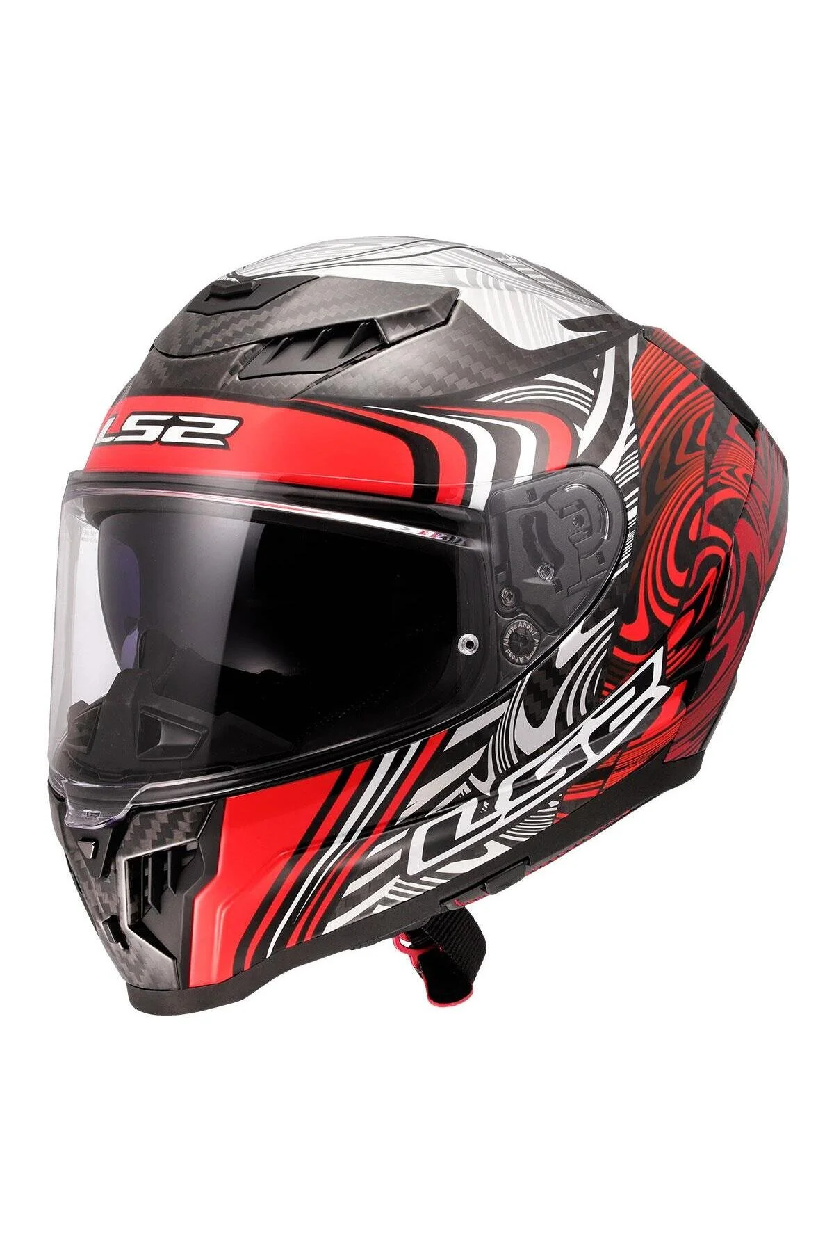کلاه کاسکت موتورسیکلت ایمنی قرمز DRAGON CARBON ENTHUM LS2