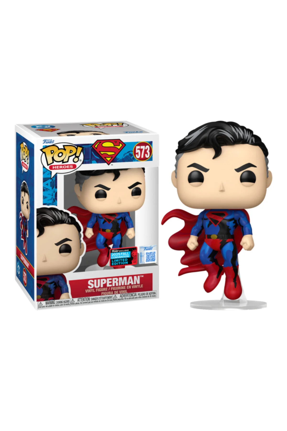 فیگور سوپرمن پاپ! شکل وینیل شماره 573 انحصاری کنوانسیون پاییز 2025 Funko
