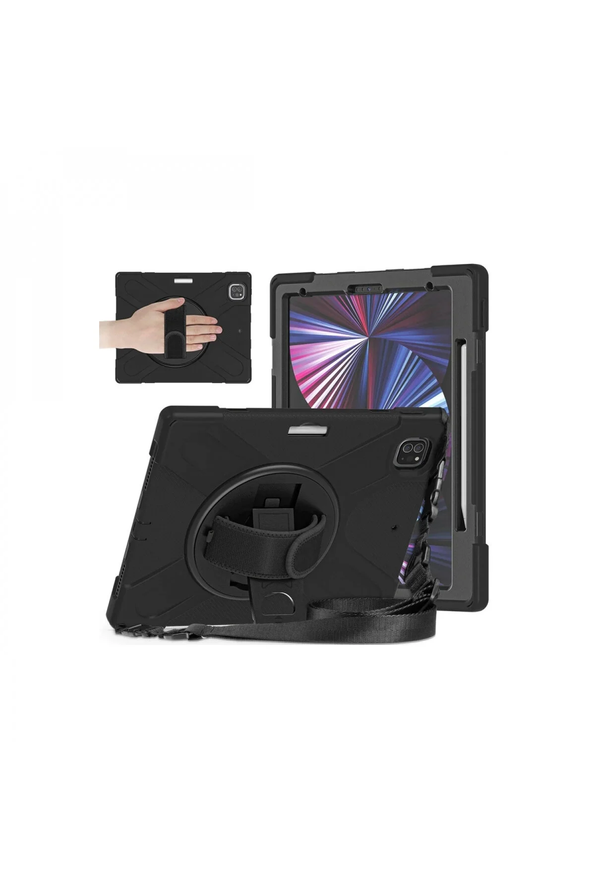 کاور تبلت جلد شگفت‌انگیز IPAD PRO 12.9 مشکی Genel Markalar