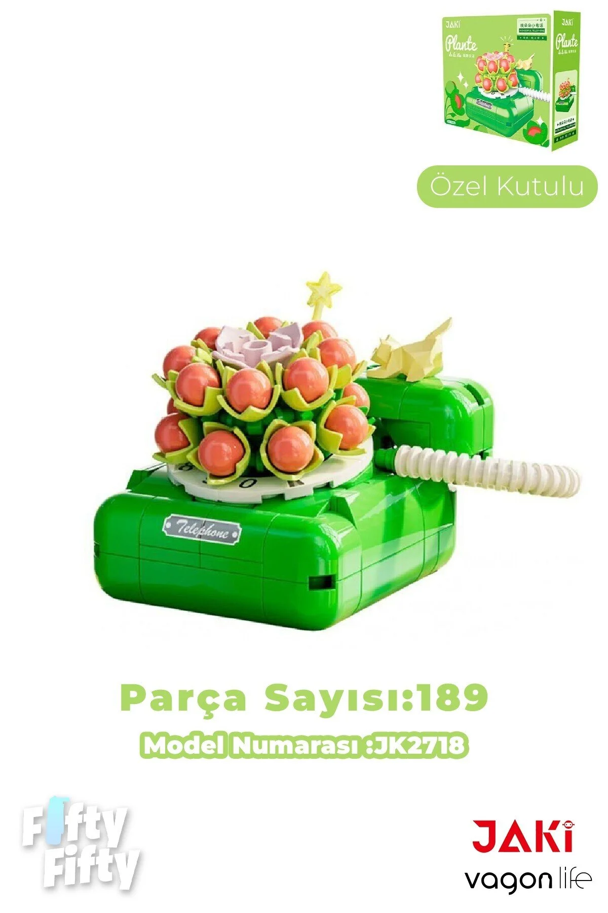لگو و اسباب بازی های ساخت محور ست سازی 189 تکه تلفن گل سری JAKI PLANTE FFJK2718 از ترکیه Vagonlife