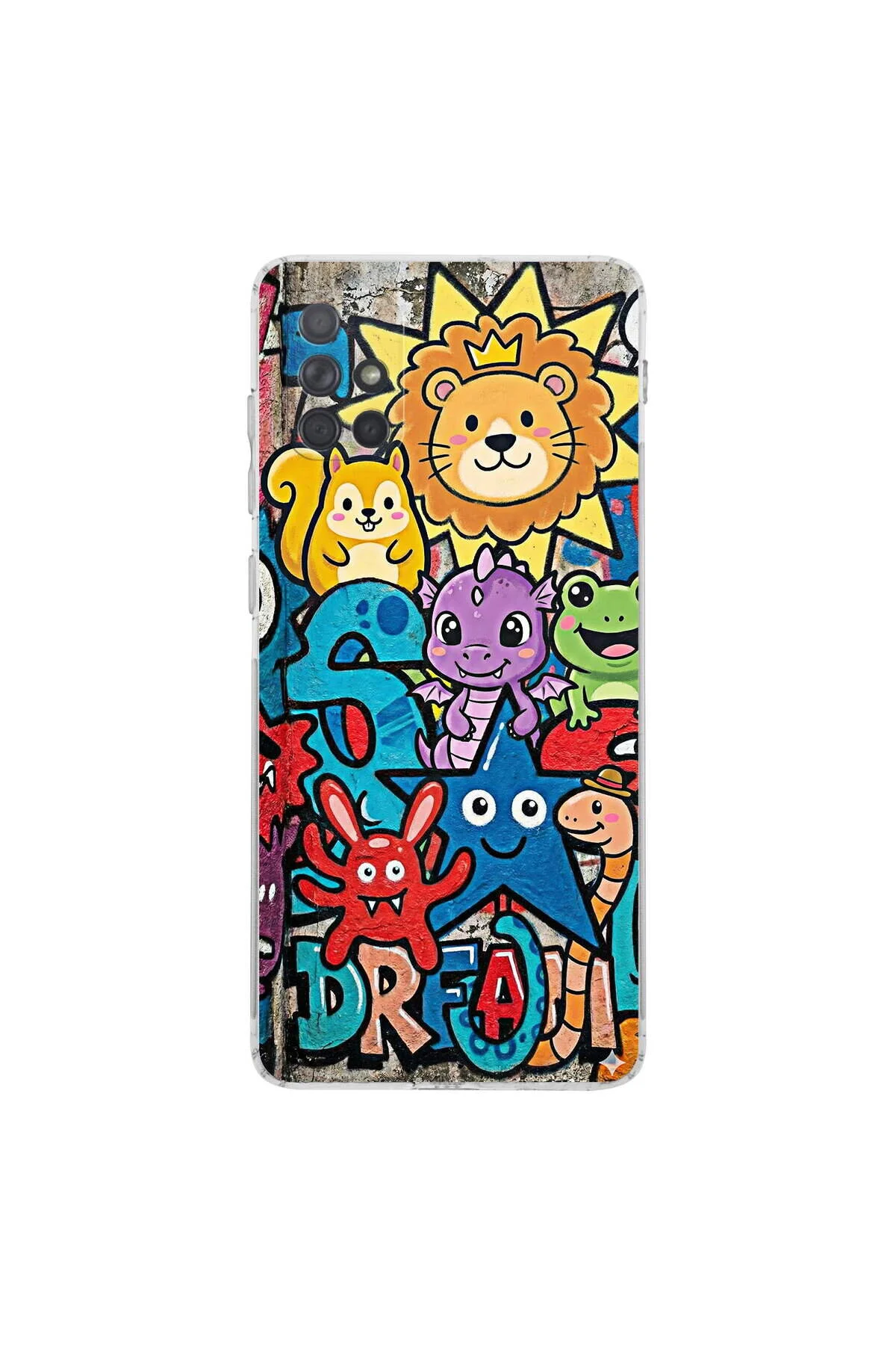 کاور و قاب سیلیکونی شفاف با طراحی تیم GRAFFITI STAR سازگار SAMSUNG GALAXY A71 PrintiFy