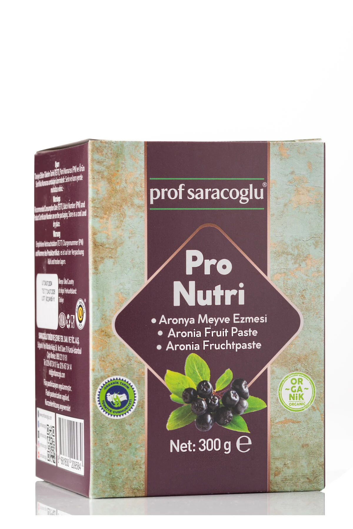 محصولات ارگانیک و گورمه خمیر میوه آرونا PRO NUTRI 300 گرم prof saracoglu