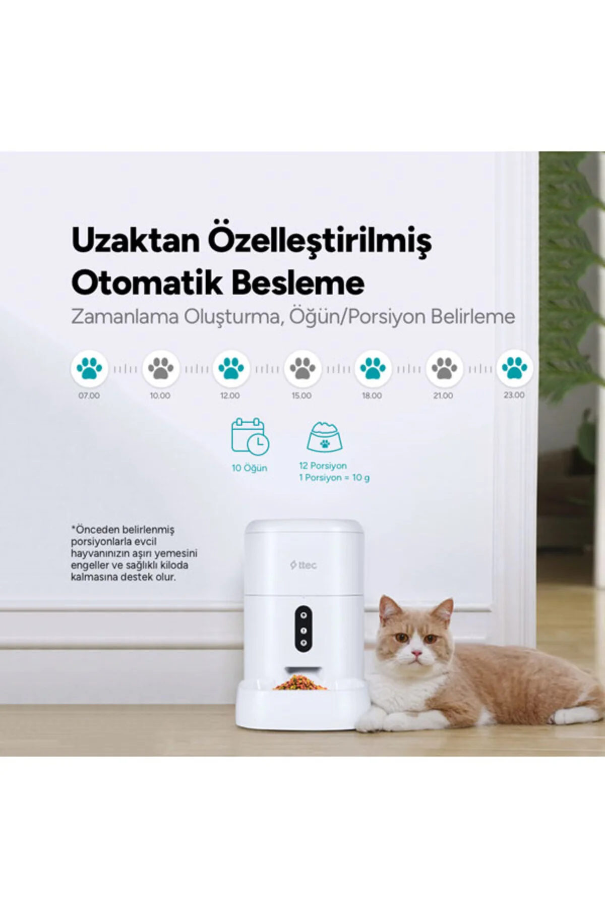 تغذیه خودکار گربه سگ هوشمند WI FI Ttec