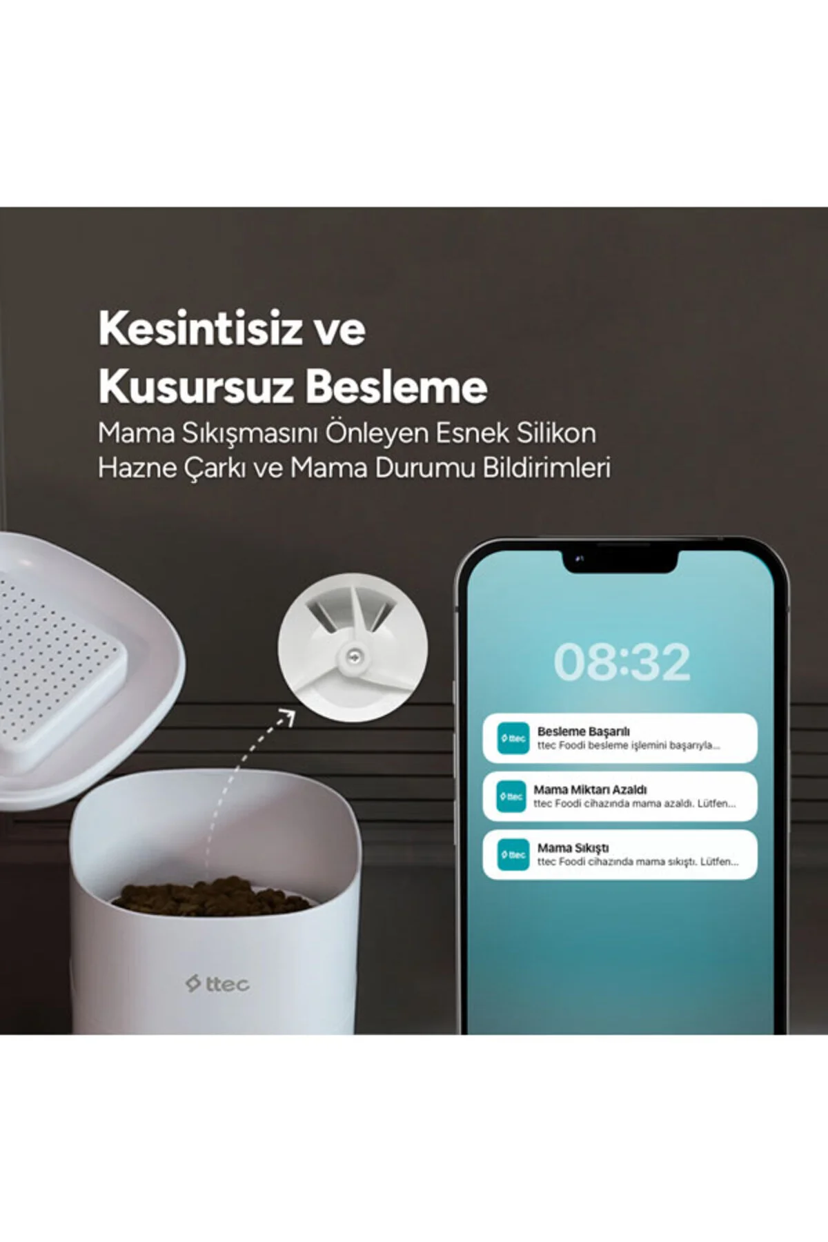 تغذیه خودکار گربه سگ هوشمند WI FI Ttec