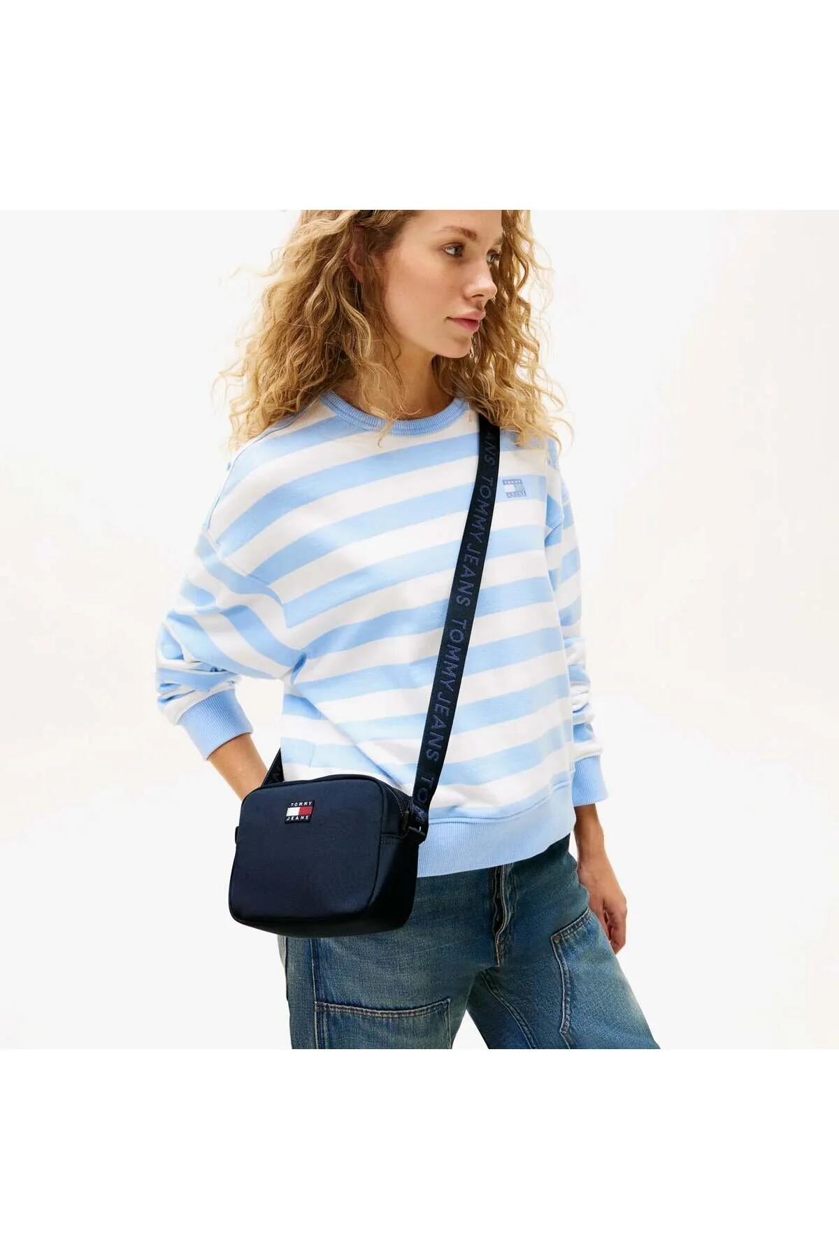 کیف پیام رسان کراس بادی آبی زنانه Tommy Hilfiger
