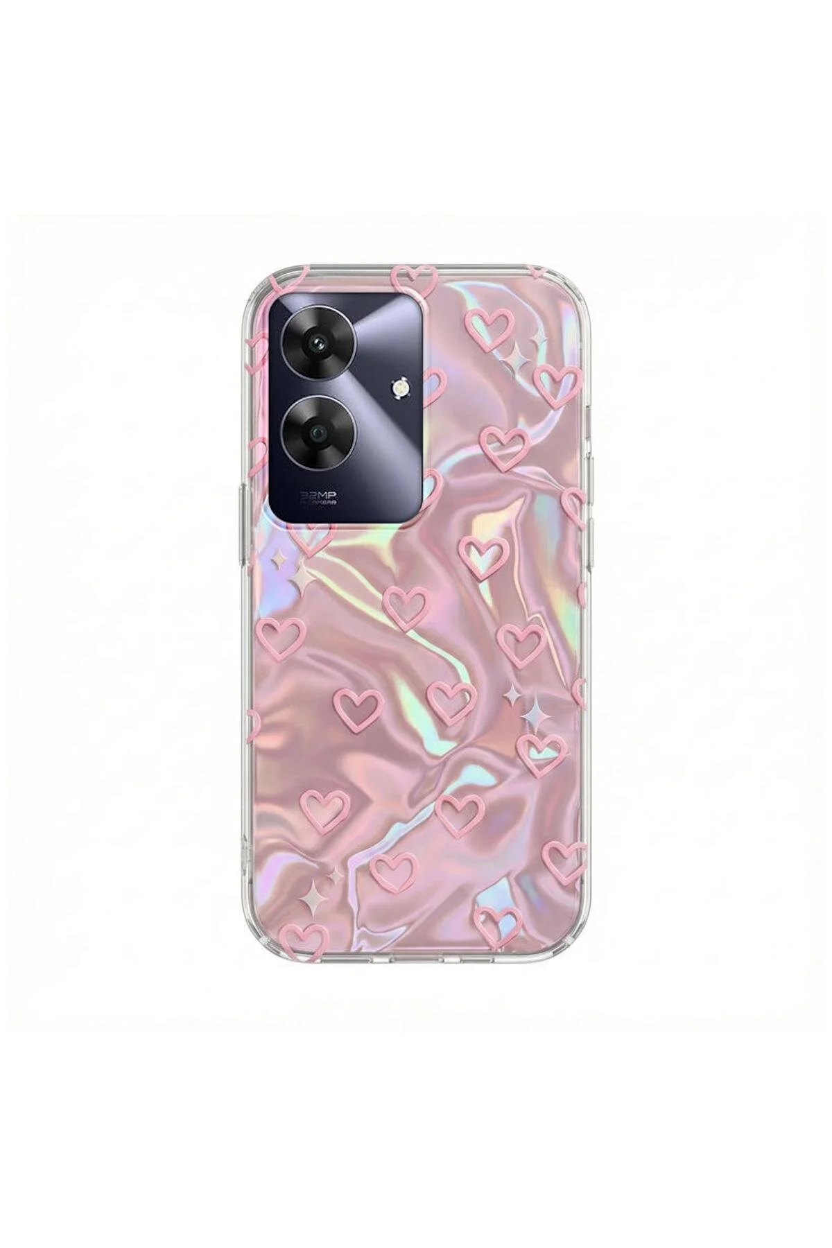 کاور و قاب سیلیکونی قلب صورتی ZEBANA سازگار با REALME NOTE 60 Zebana