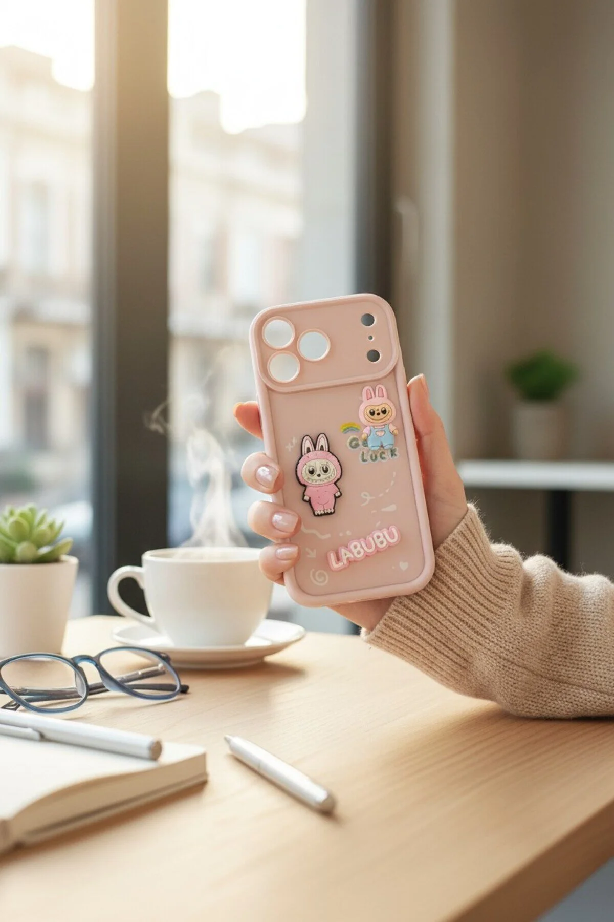 کاور و قاب روکش سیلیکونی شکلاتی BTU APPLE IPHONE 17 PRO MAX LABUBU batuteknoloji