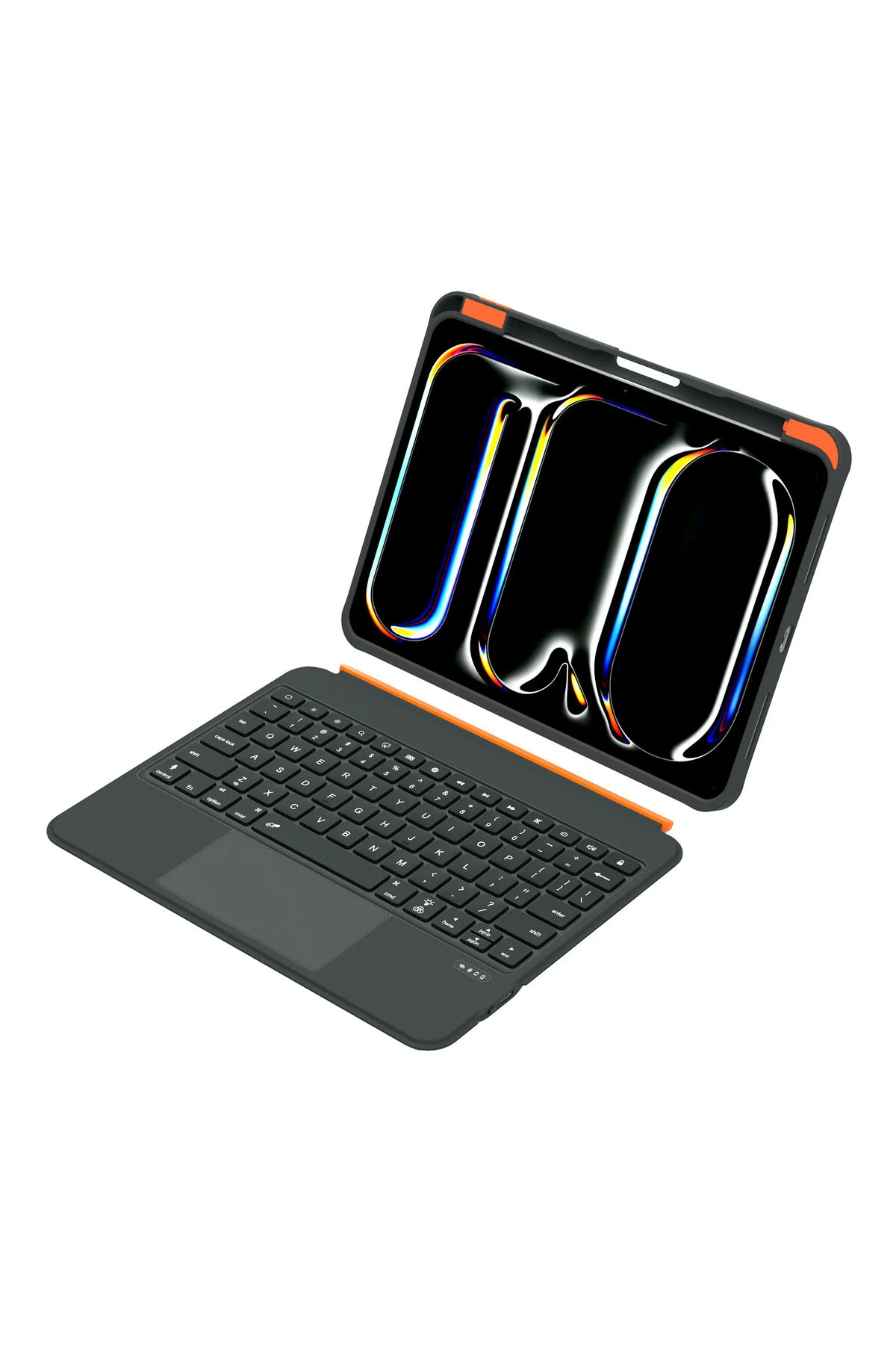 کیبورد قاب APPLE IPAD 11 A16 2025 سازگار با قابلیت چرخش 360 درجه مغناطیسی MAGIC RGB TURKISH Q Fogy