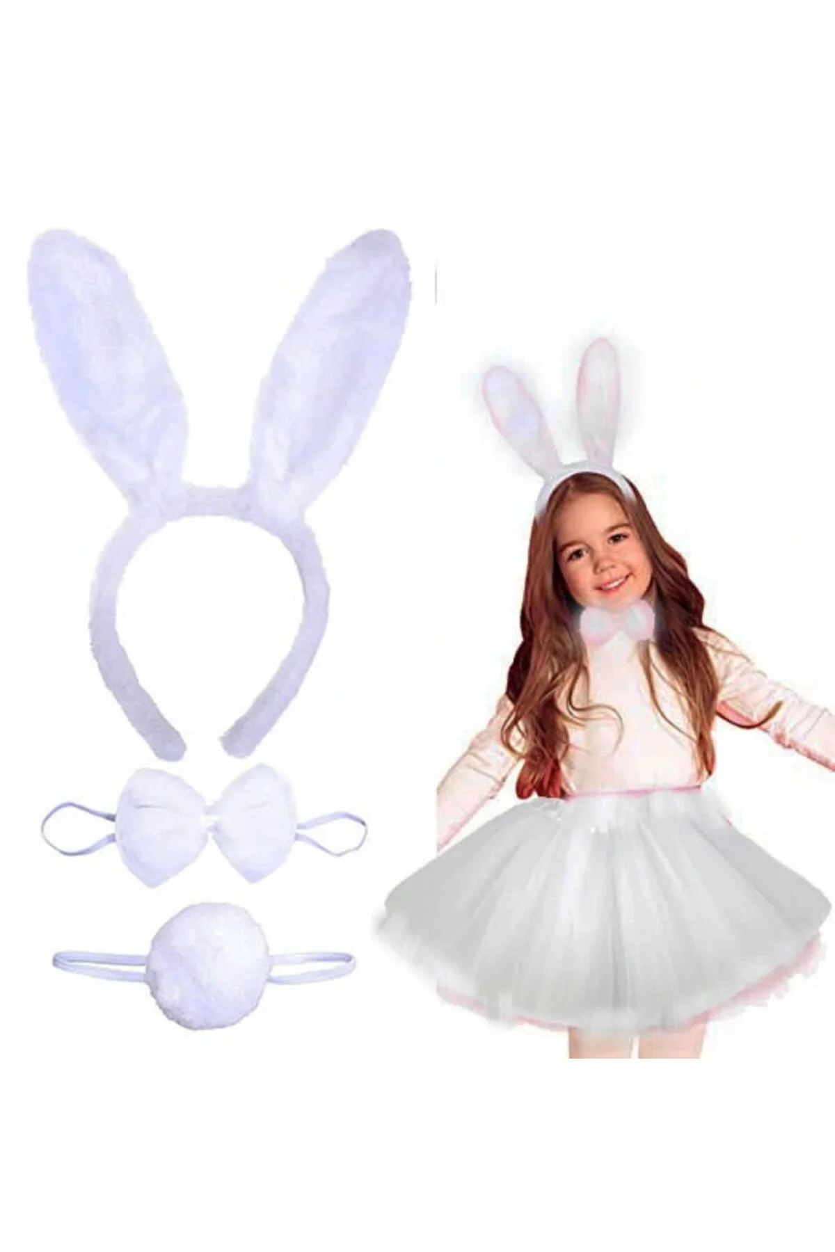 فیگور ست لباس خرگوش رنگ سفید سایز بچه گانه Epilons