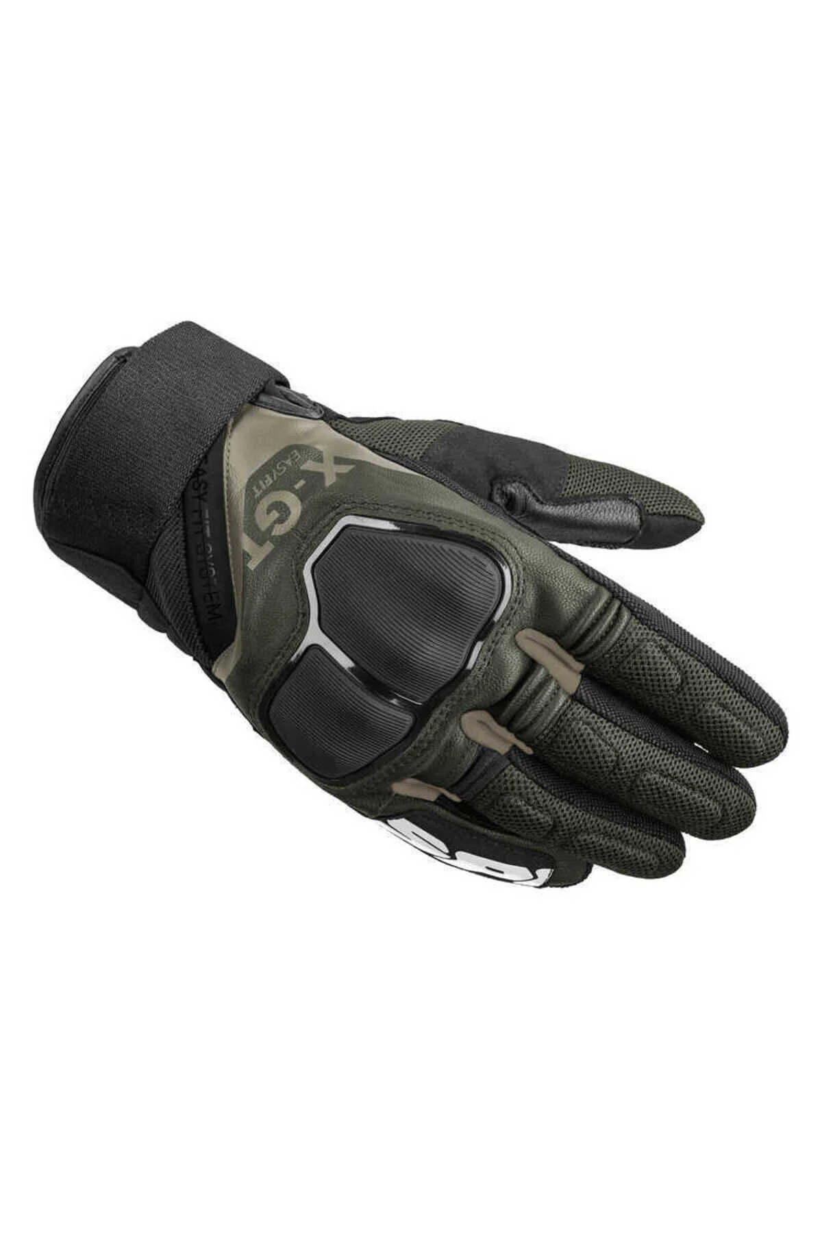 دستکش موتورسیکلت مردانه چرمی X GT BLACK HAKI XL Spidi