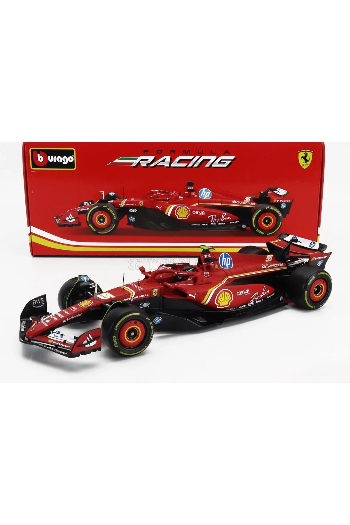 ماشین اسباب بازی BBURAGO 1 18 FERRARI F1 FORMULA RACE CARLOS SAINZ MODEL DIECAST Burago