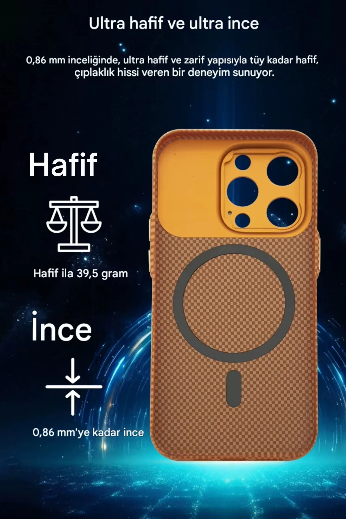 کاور و قاب گوشی مدل W8 OLED مناسب برای Apple iPhone 15 Pro Max با طراحی نازک و جنس کربن مشکی Wearfit Pro