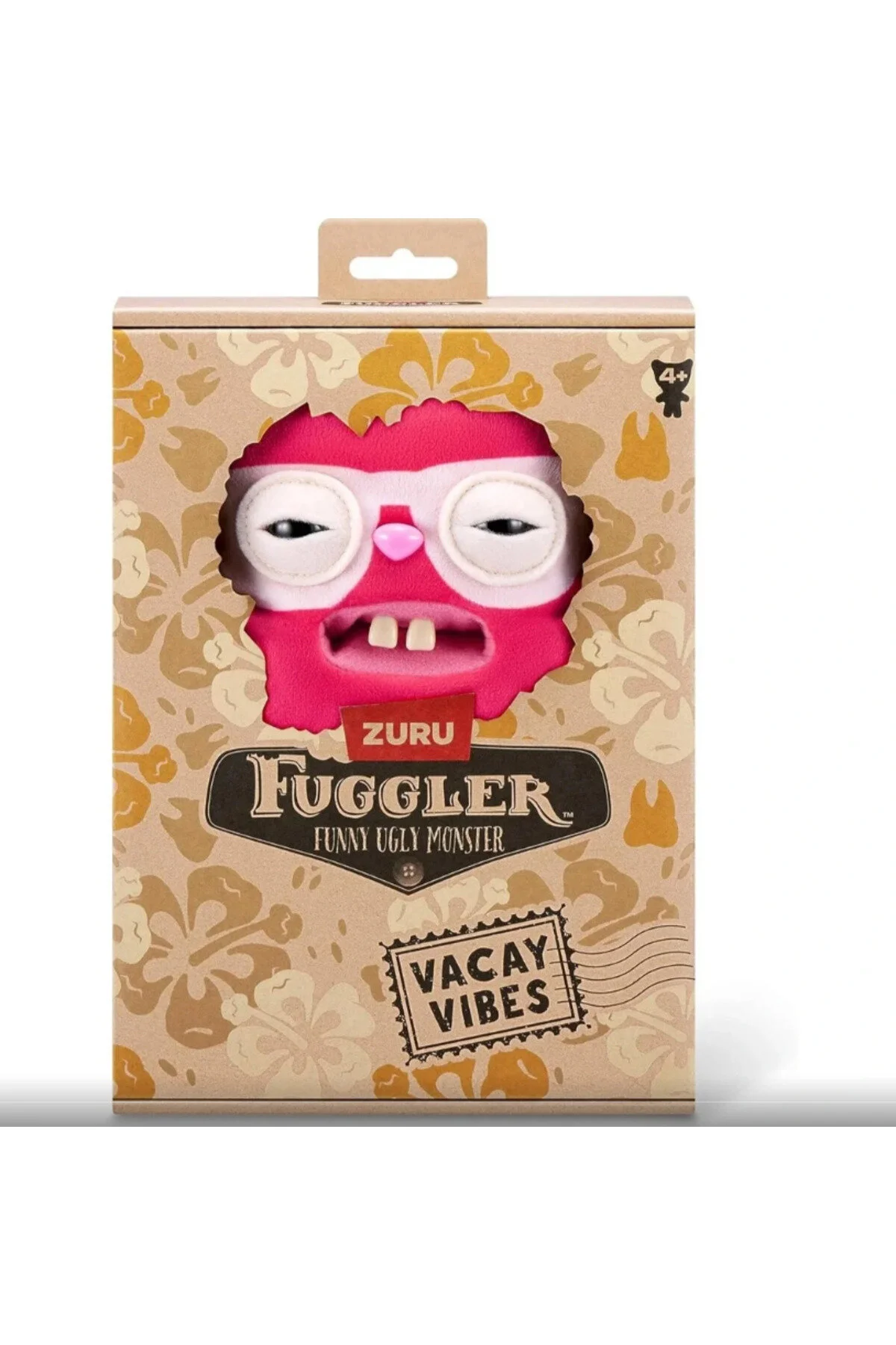 اسباب بازی های پشمی FUGGLER VACAY VIBES HOLIDAY MOOD FUNNY UGLY RABBIT PUSH TOY 22 سانتی متری Zuru