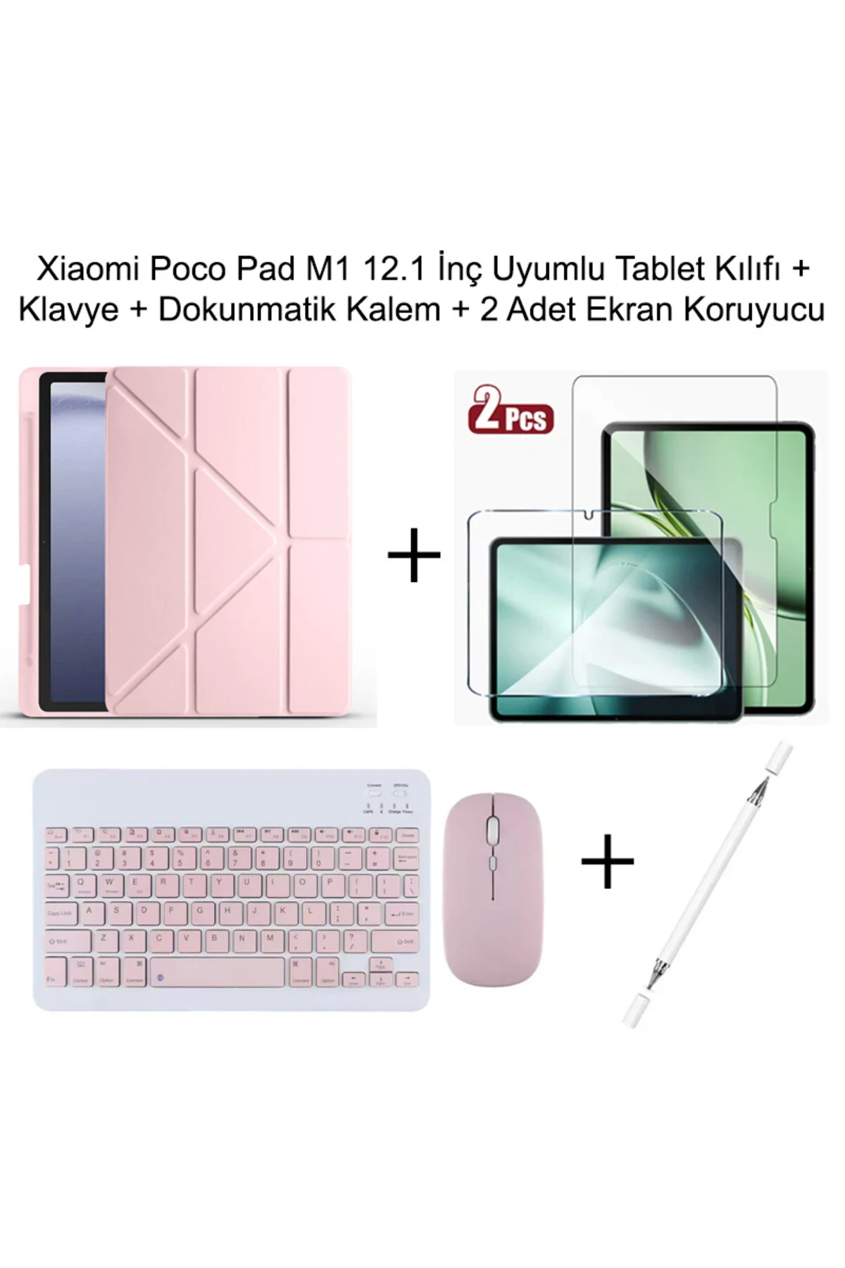 کاور تبلت محافظ شیائومی POCO PAD M1 12.1 اینچی سازگار با پایه قلم لمسی صفحه کلید و ماوس Yesnıce