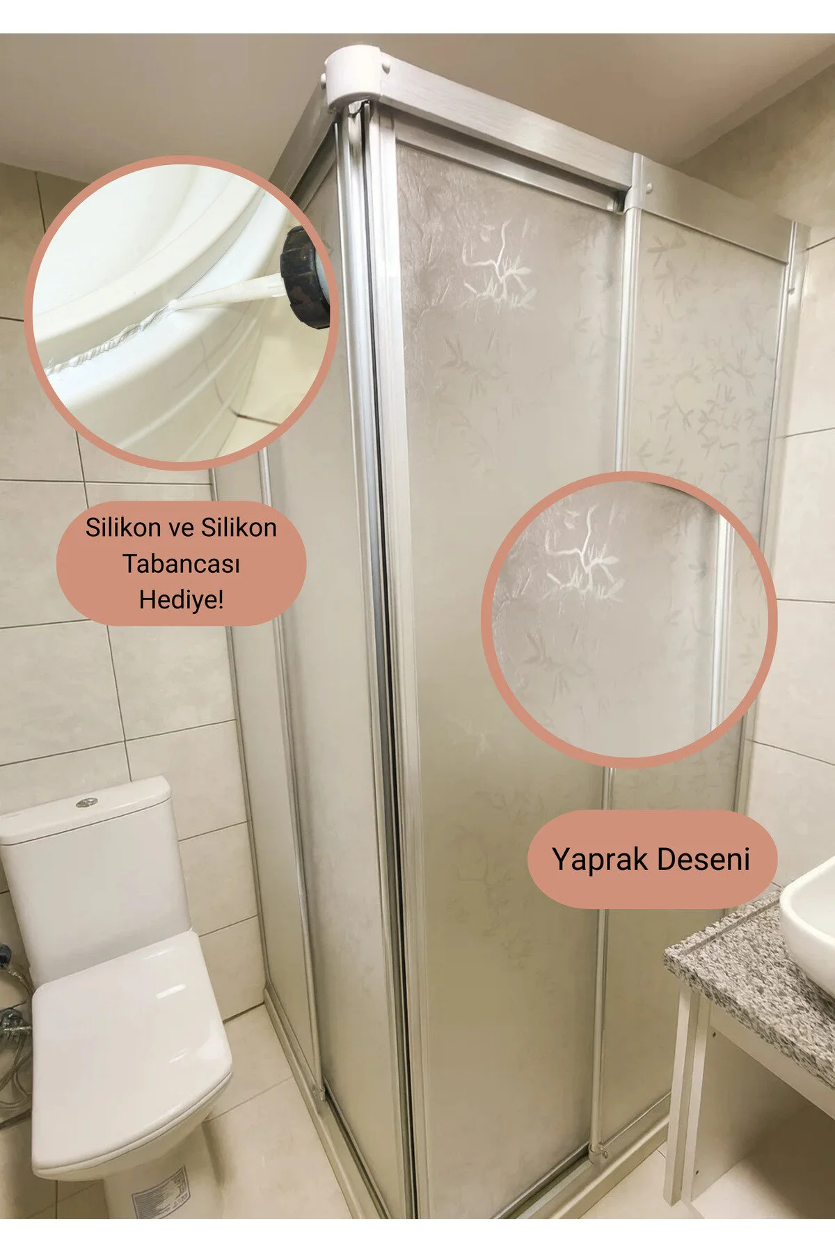 کابین دوش نمای کروم میکا طرح دار برگ | بادوام و شیک ساخت ویژه برای شما Lollihome