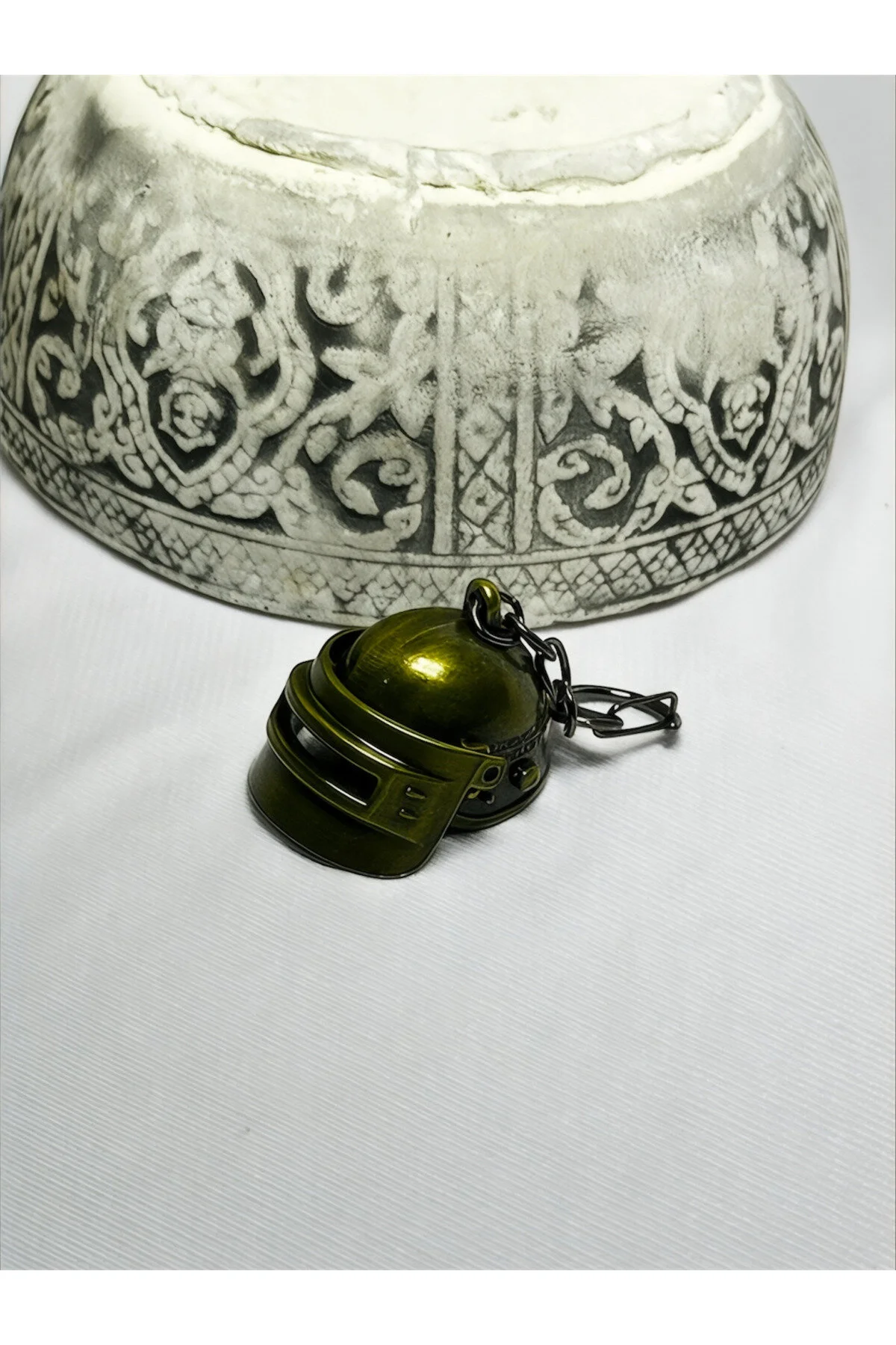 جلیقه کلید جاکلیدی فلزی کلاه ایمنی PUBG سطح 3 | لباس موتور سیکلت طلسم کیف زیور آلات لوازم جانبی anahtarlık evreni