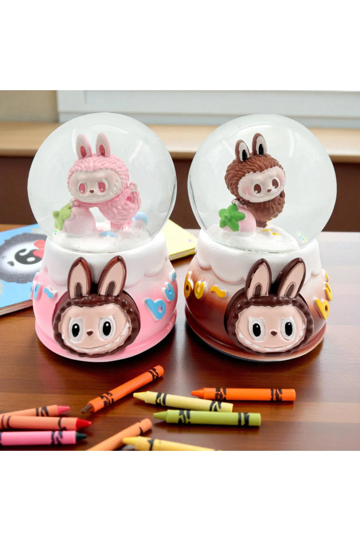 گوی برفی LABUBU SNOW GLOBE سایز بزرگ صدای سبک موسیقی هدیه 1 PIECE از ترکیه ALPJOY