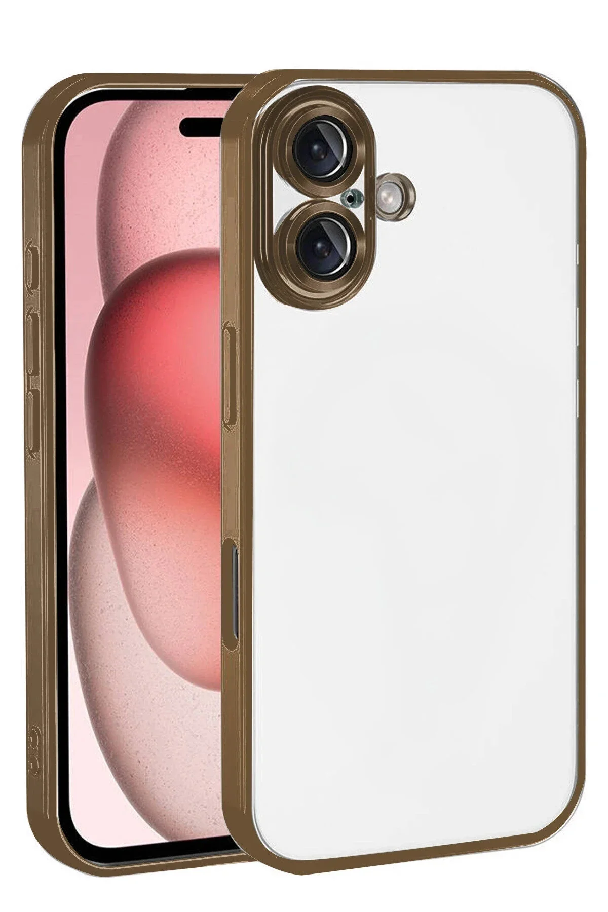 کاور و قاب سیلیکونی CLEAR LZR IPHONE 17 با محافظ لنز لبه رنگی NewFace