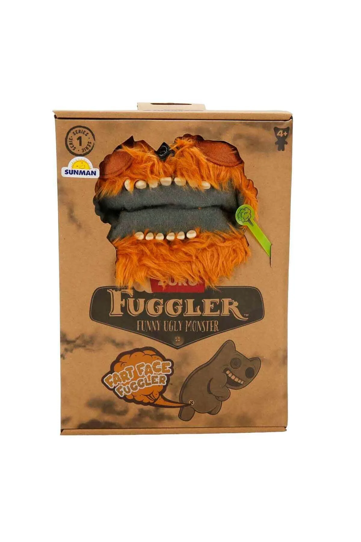اسباب بازی های پشمی FART FACE FARTING PLUSH S1 2 ORANGE COUNT UNDER MCGOO Fuggler