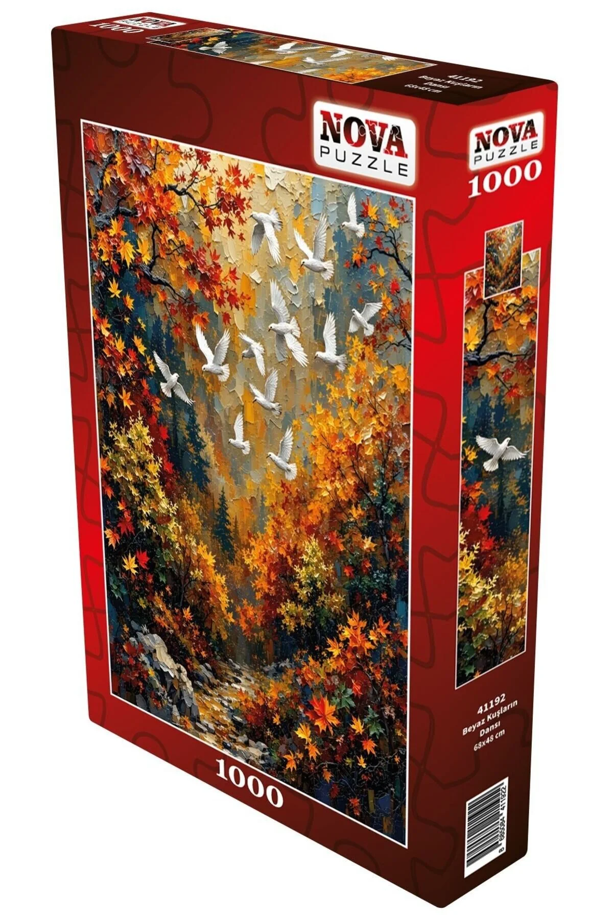 پازل 1000 قطعه رقص پرندگان سفید پرواز Nova Puzzle