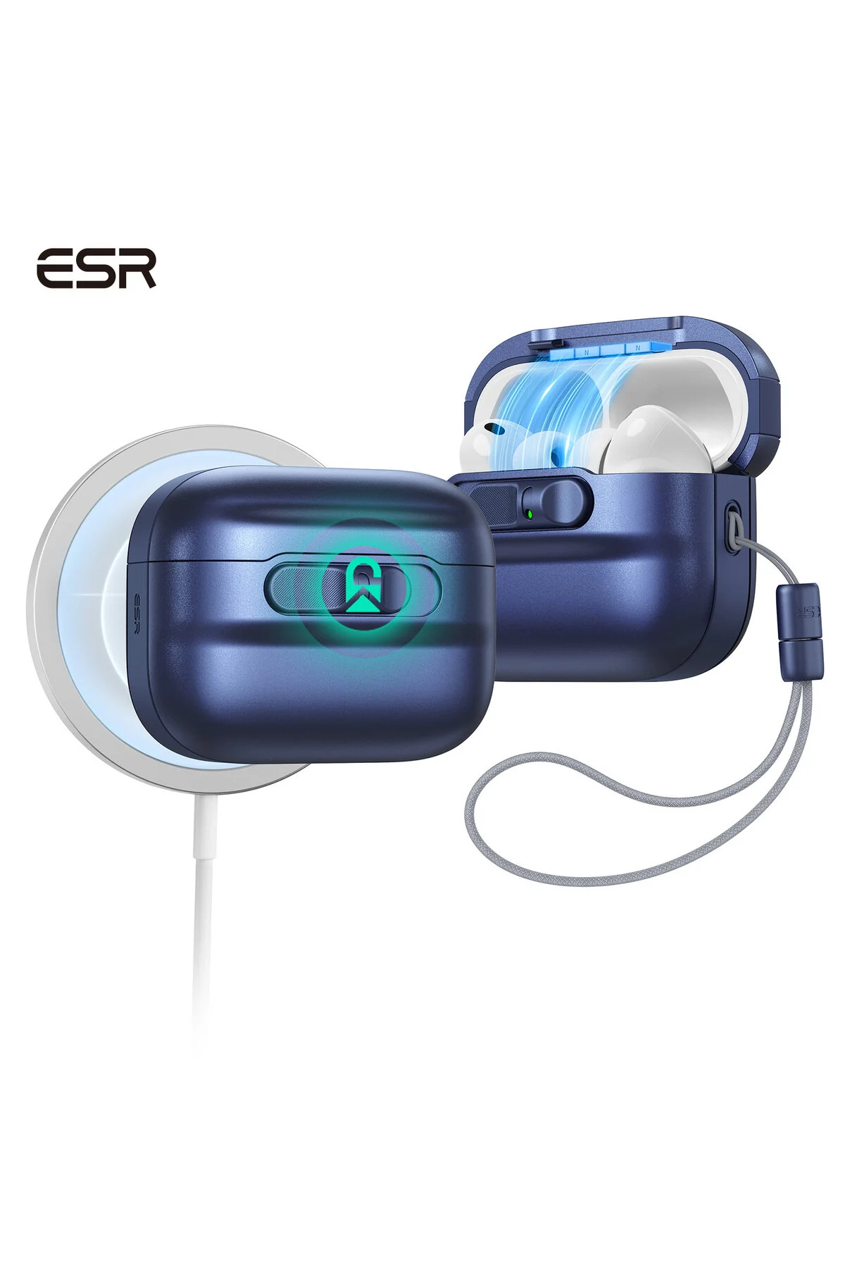کاور هدفون قاب مغناطیسی پالس FLICKLOCK™ AIRPODS PRO 3 2025 . ESR