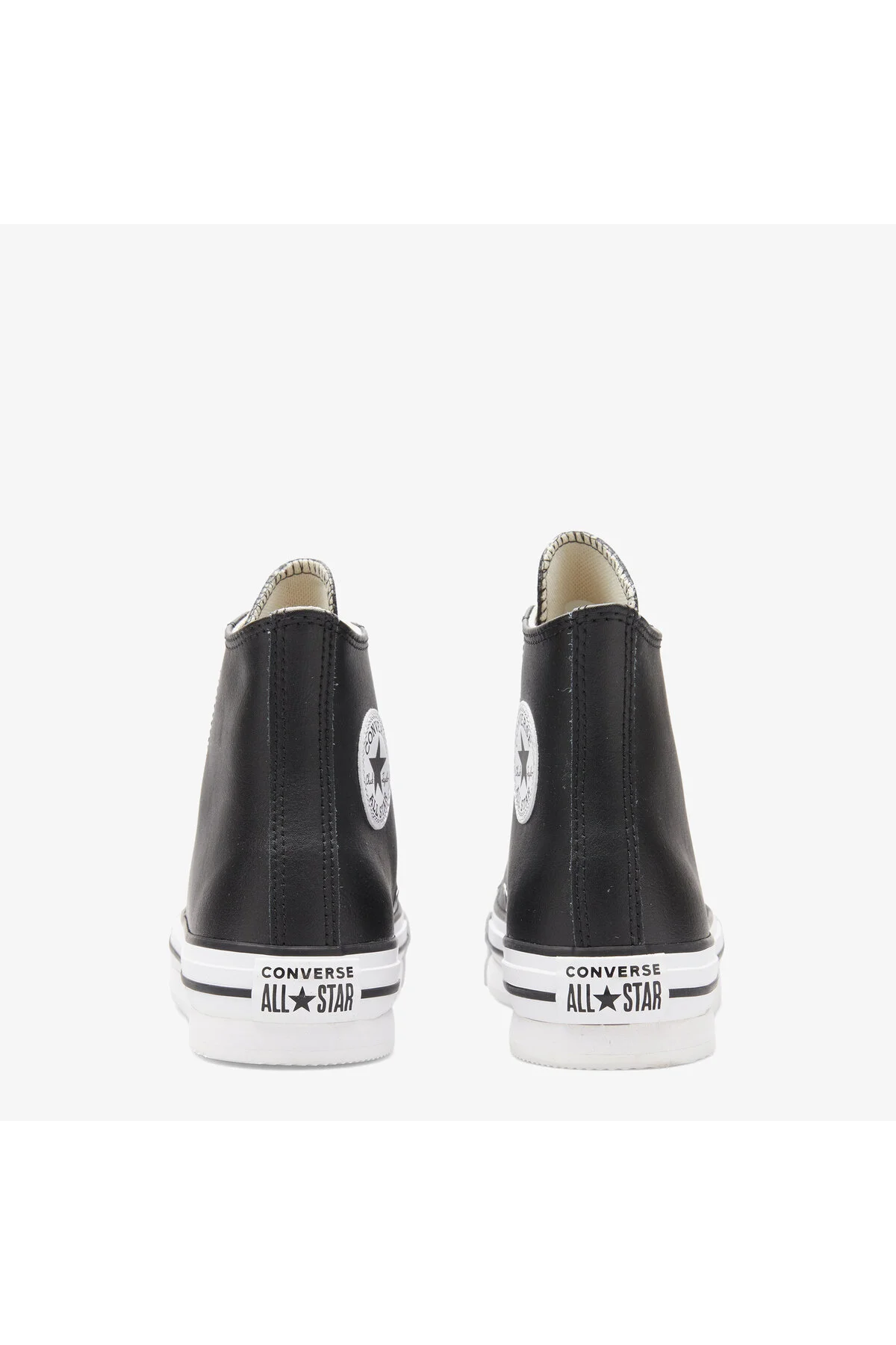 اسنیکر کفش کتانی چرمی مشکی کودکانه با پلتفرم بالابر چاک تیلور کانورس Converse