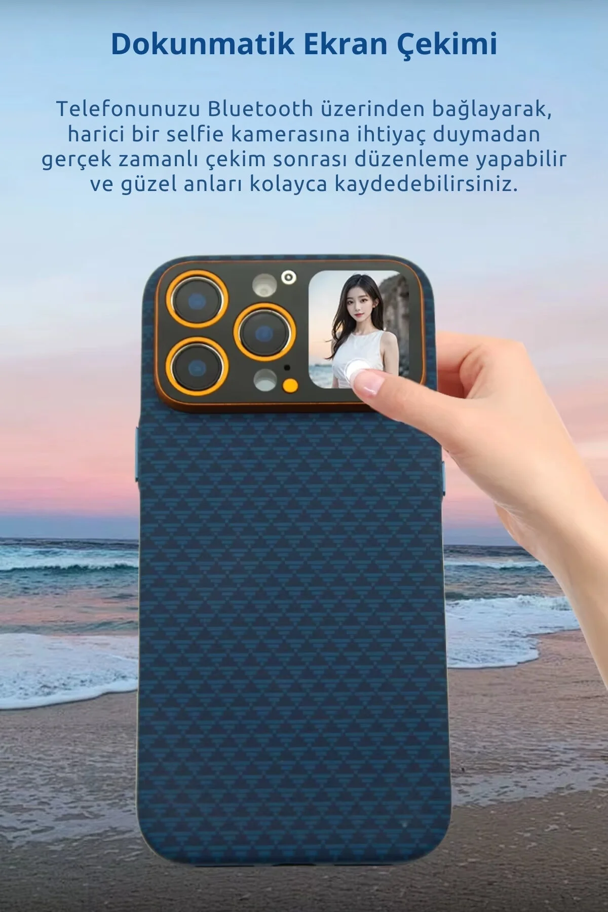 کاور و قاب گوشی مدل W8 OLED مناسب برای Apple iPhone 15 Pro Max با طراحی نازک و جنس کربن مشکی Wearfit Pro