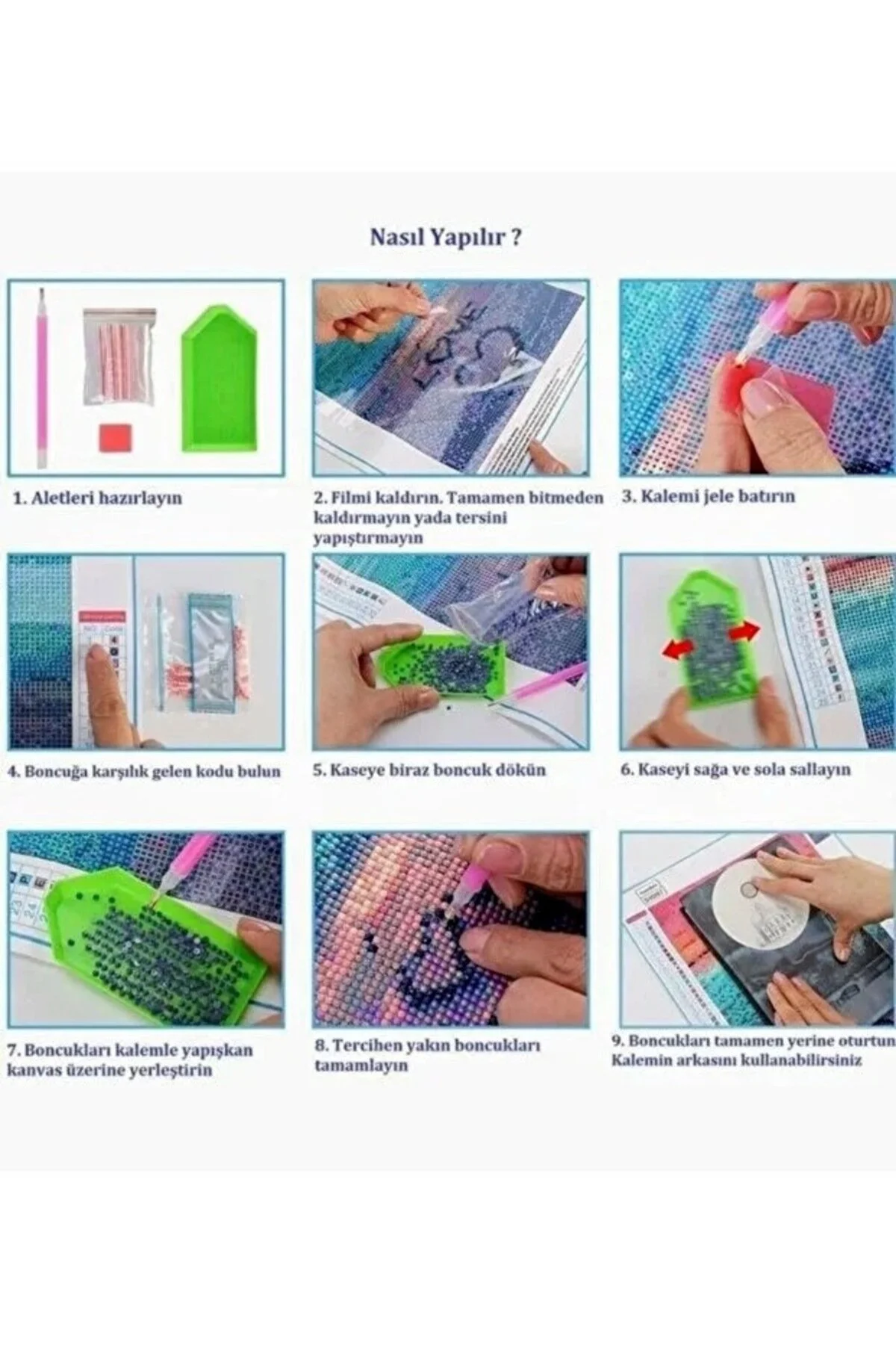 پازل نقاشی الماس ملیله موزاییک 5 بعدی چسباندن مهره 30X40 DNZt
