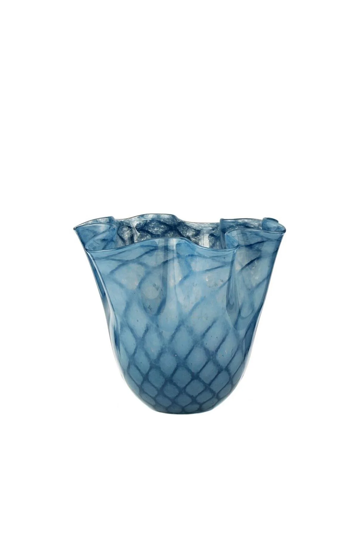 گلدان آبی شیشه ای اصلی AK.WLT0988 Vitale