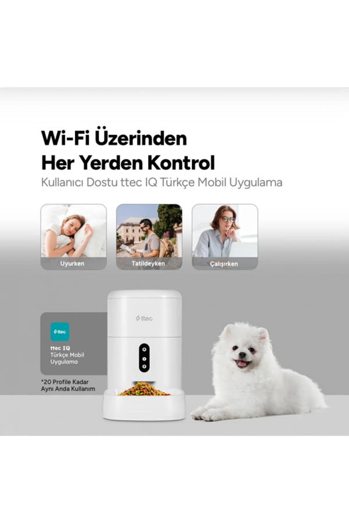 تغذیه خودکار گربه سگ هوشمند WI FI Ttec